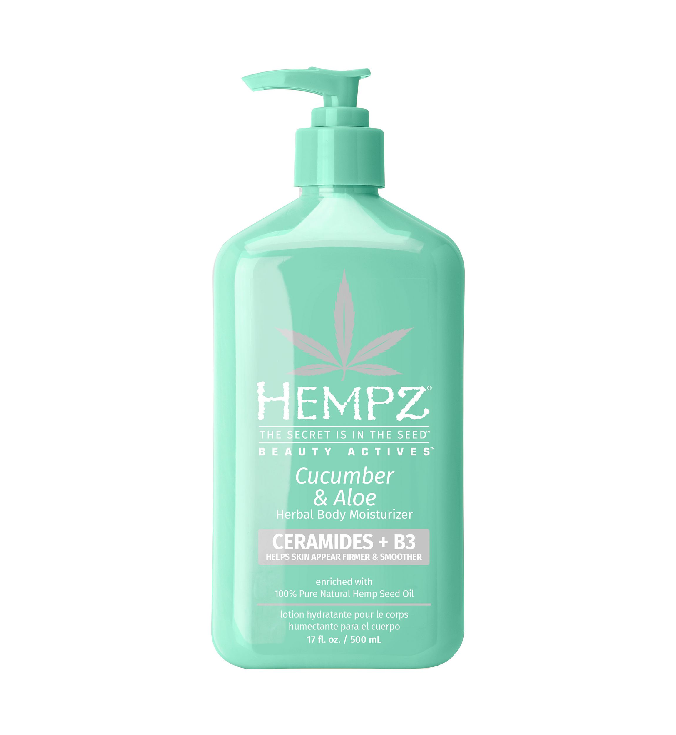 Beauty Actives Cucumber & Aloe Herbal Body Moisturizer with Ceramides + B3
