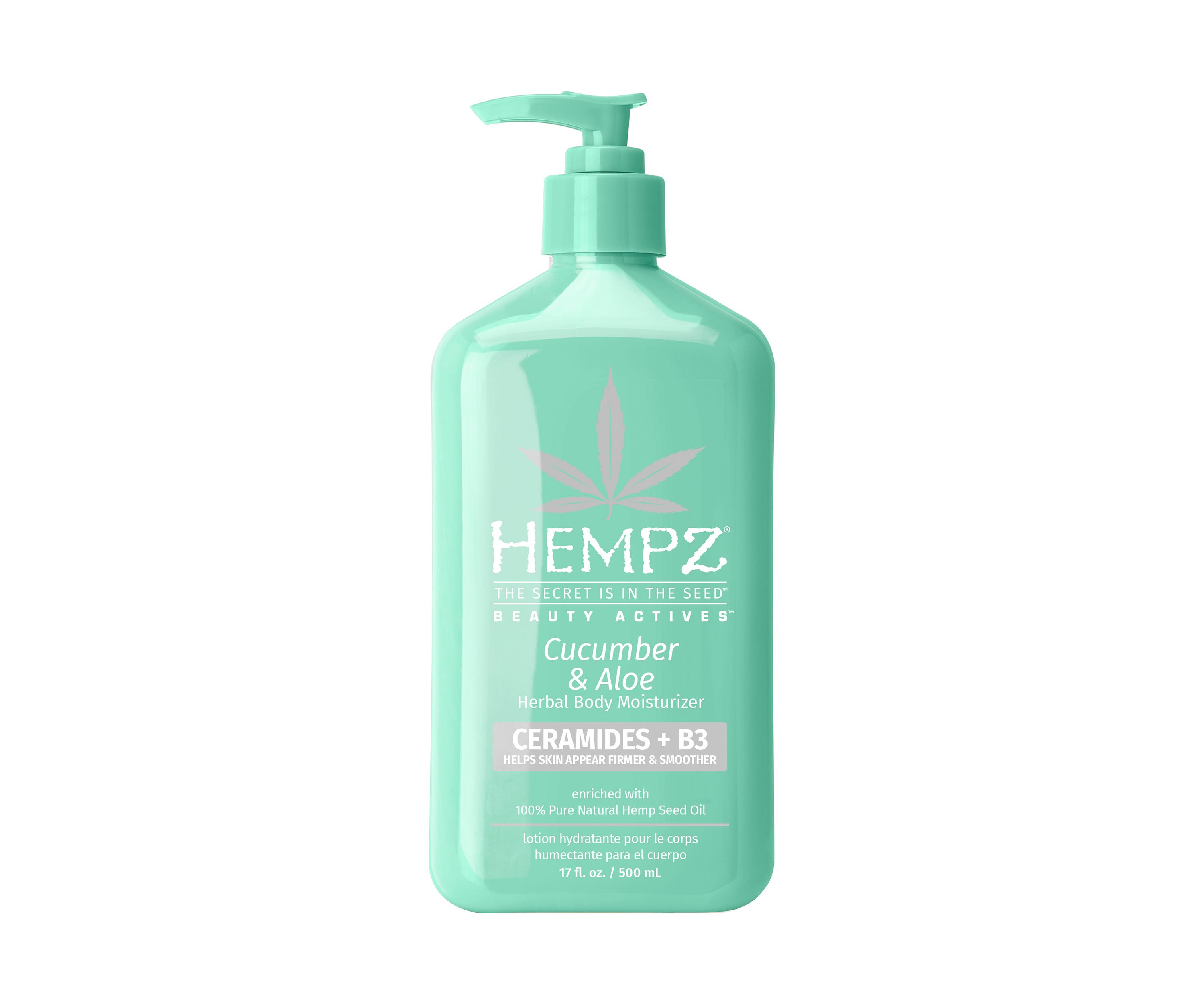 Beauty Actives Cucumber & Aloe Herbal Body Moisturizer with Ceramides + B3
