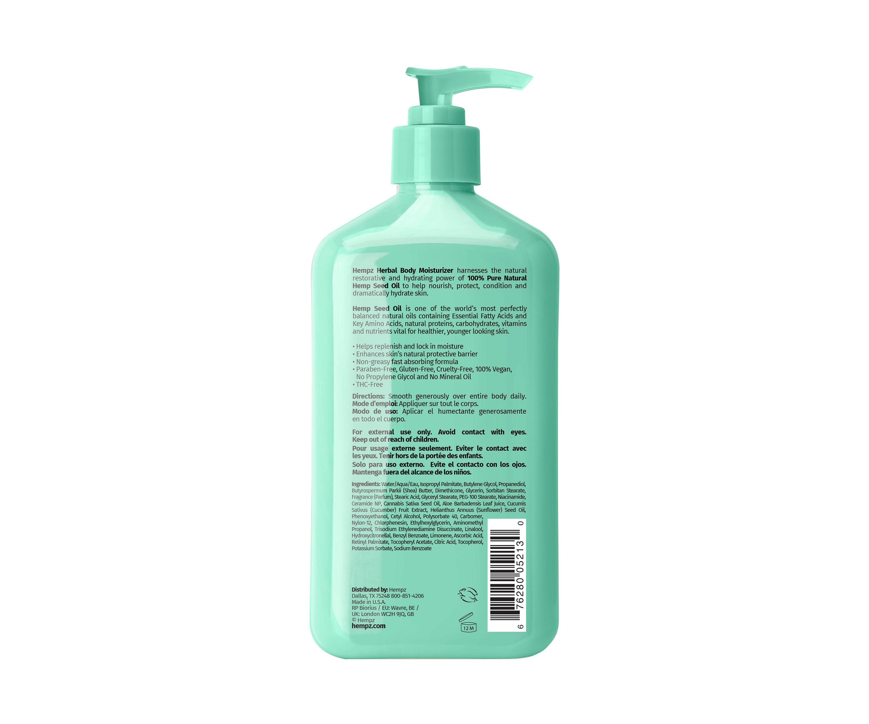 Beauty Actives Cucumber & Aloe Herbal Body Moisturizer with Ceramides + B3