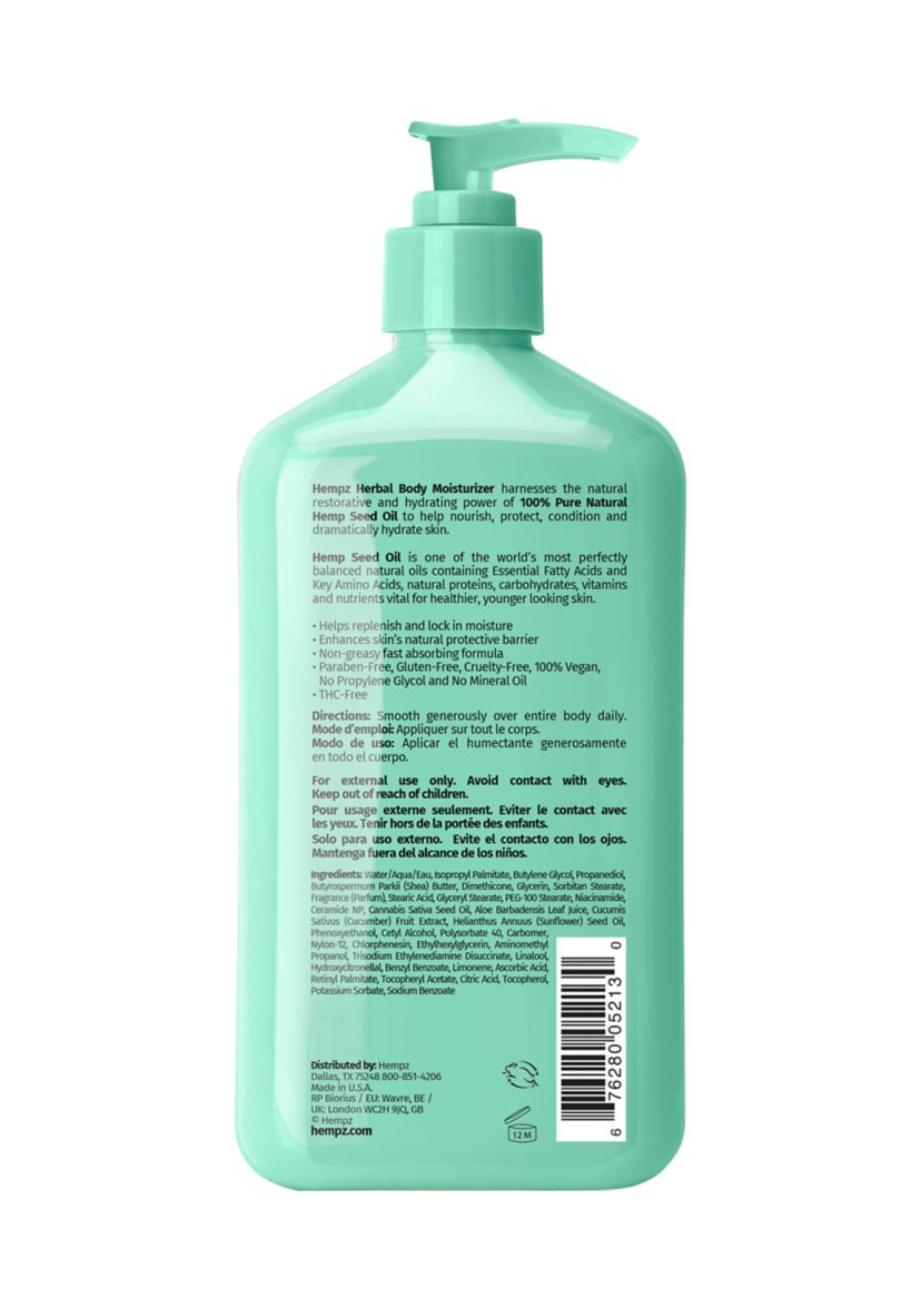 Beauty Actives Cucumber & Aloe Herbal Body Moisturizer with Ceramides + B3