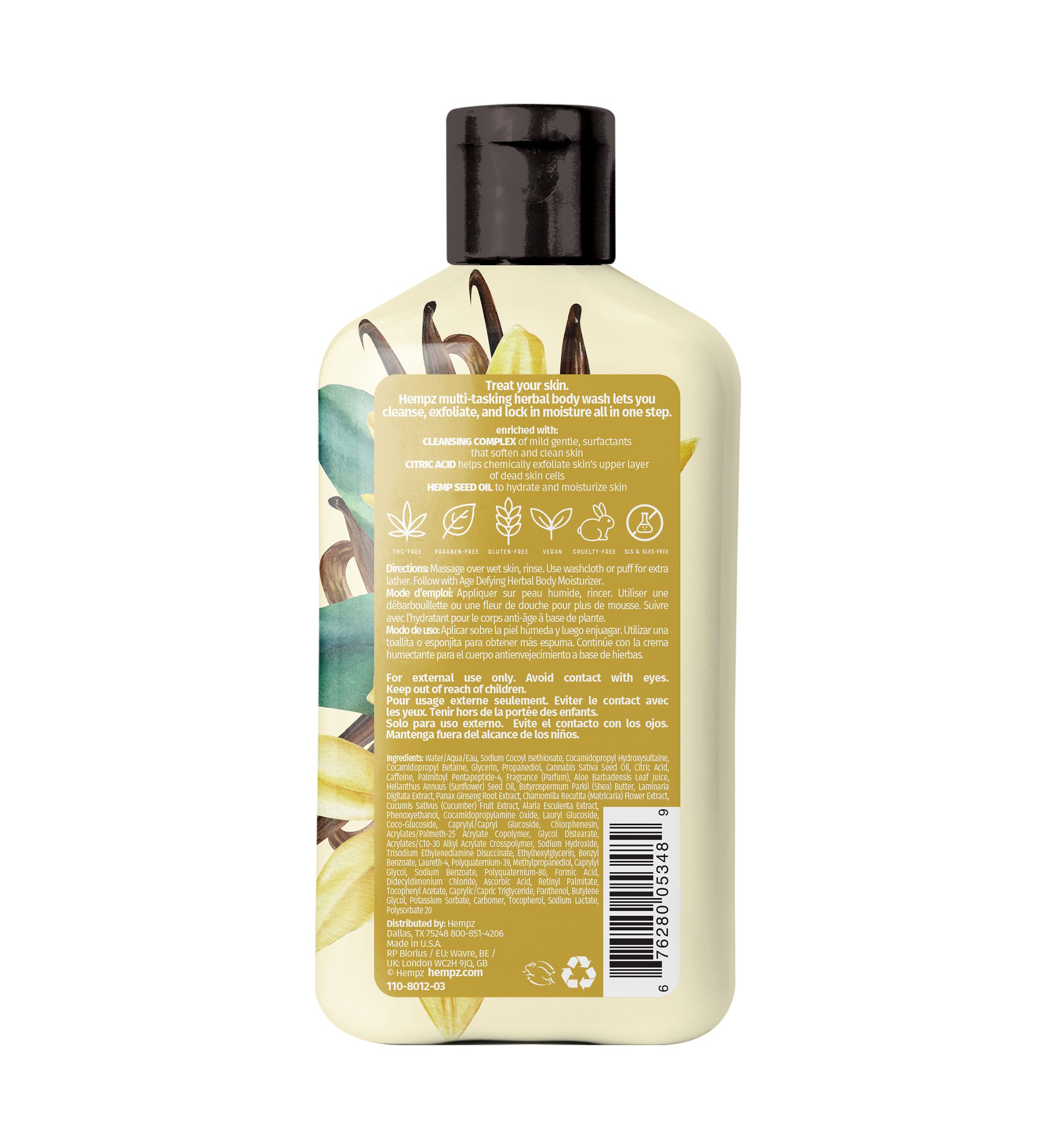 Age Defying Vanilla Herbal 3-in-1 Body Wash 