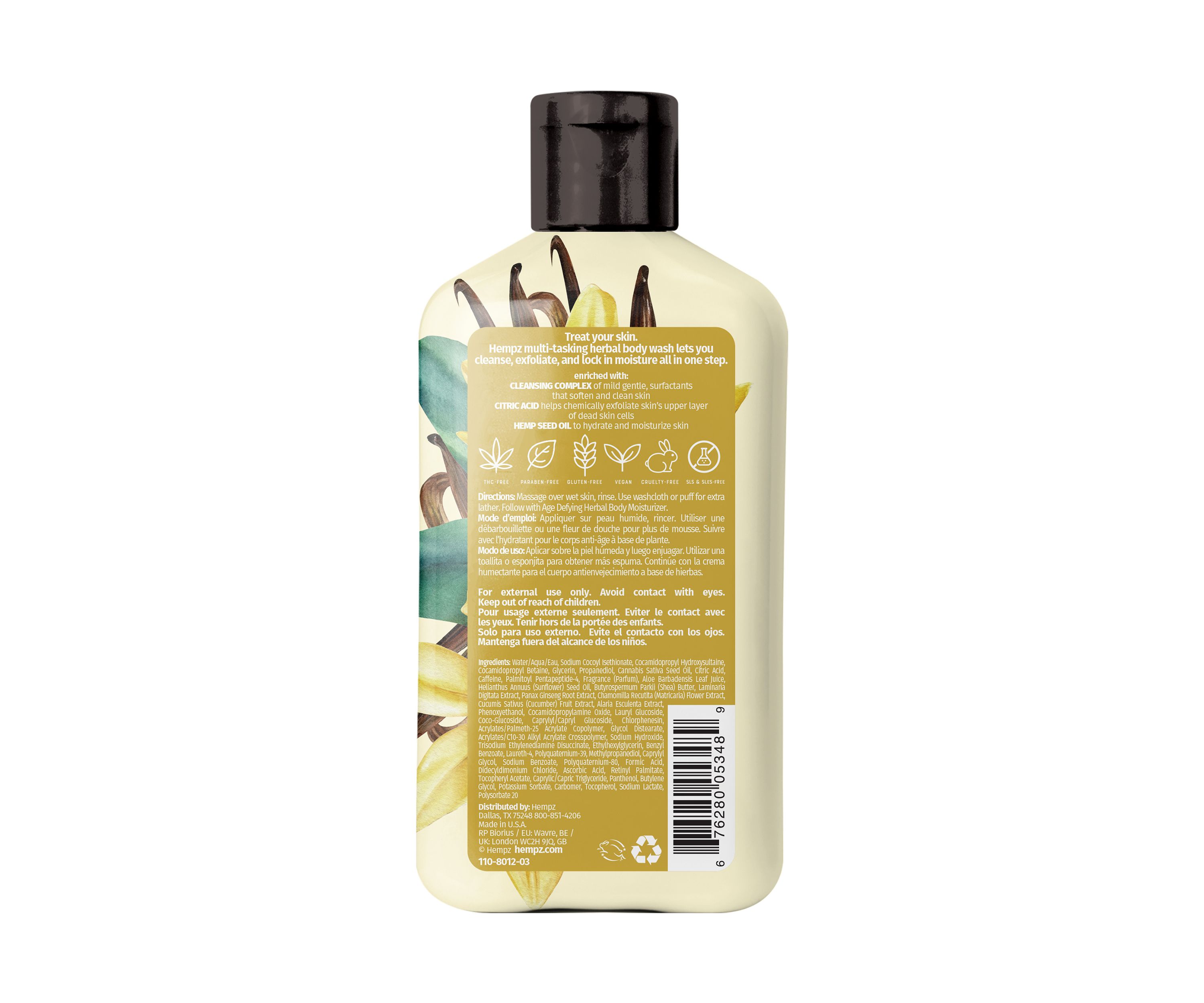 Age Defying Vanilla Herbal 3-in-1 Body Wash 