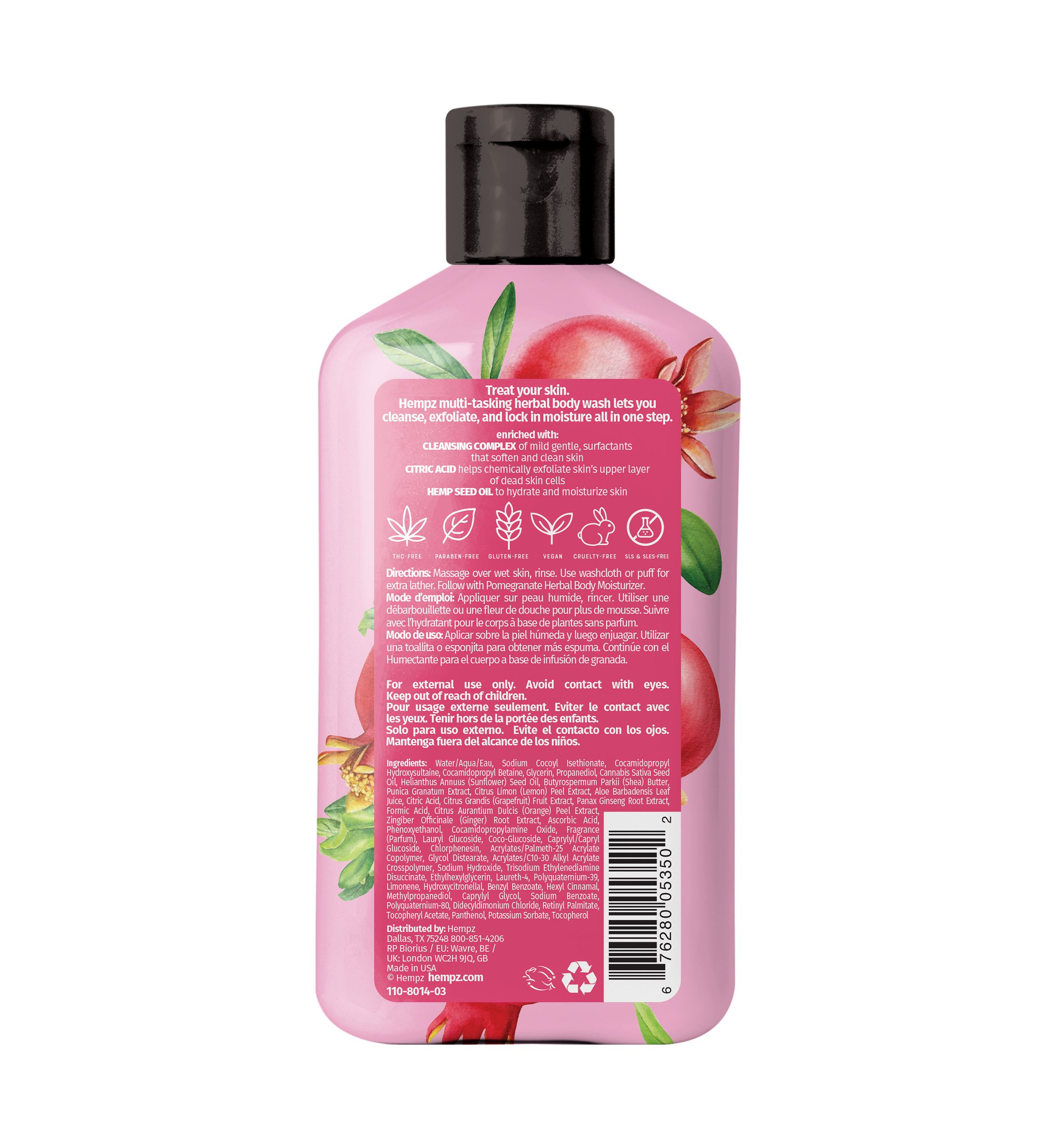 Pomegranate Herbal 3-in-1 Body Wash
