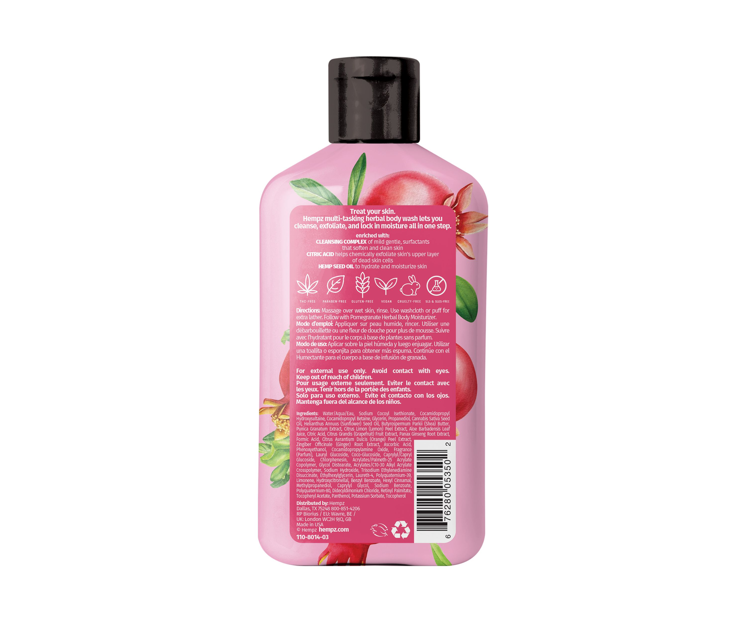 Pomegranate Herbal 3-in-1 Body Wash