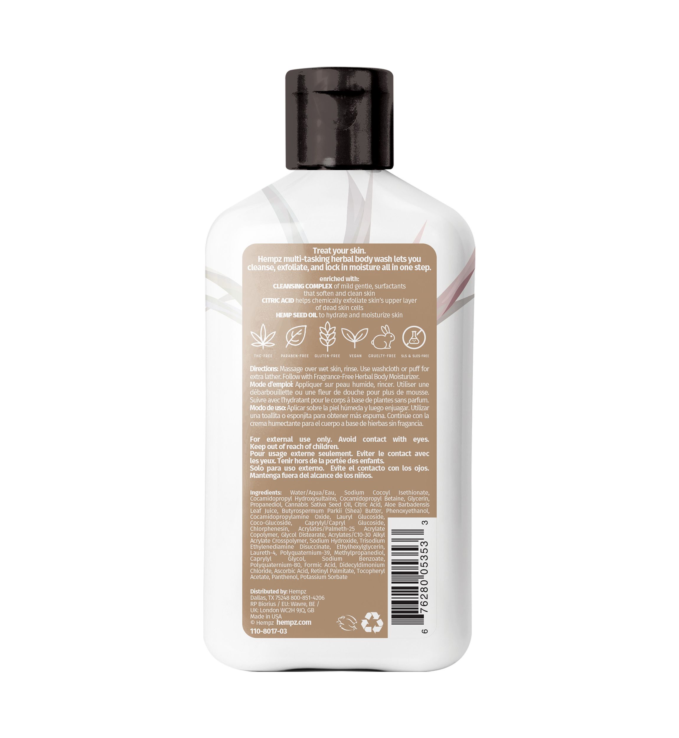 Fragrance Free  Herbal 3-in-1 Body Wash