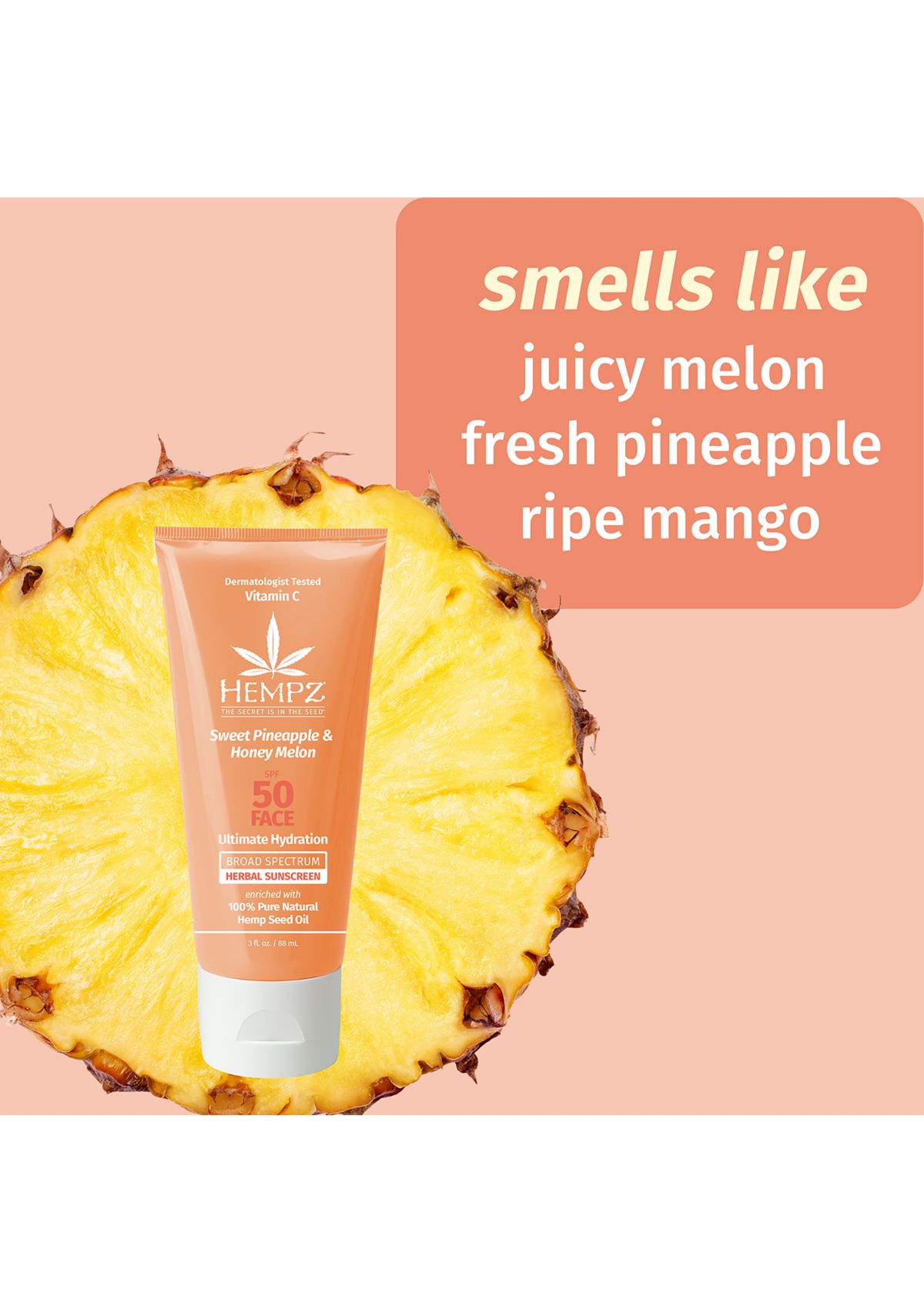 Sweet Pineapple & Honey Melon Herbal Facial Sunscreen SPF 50
