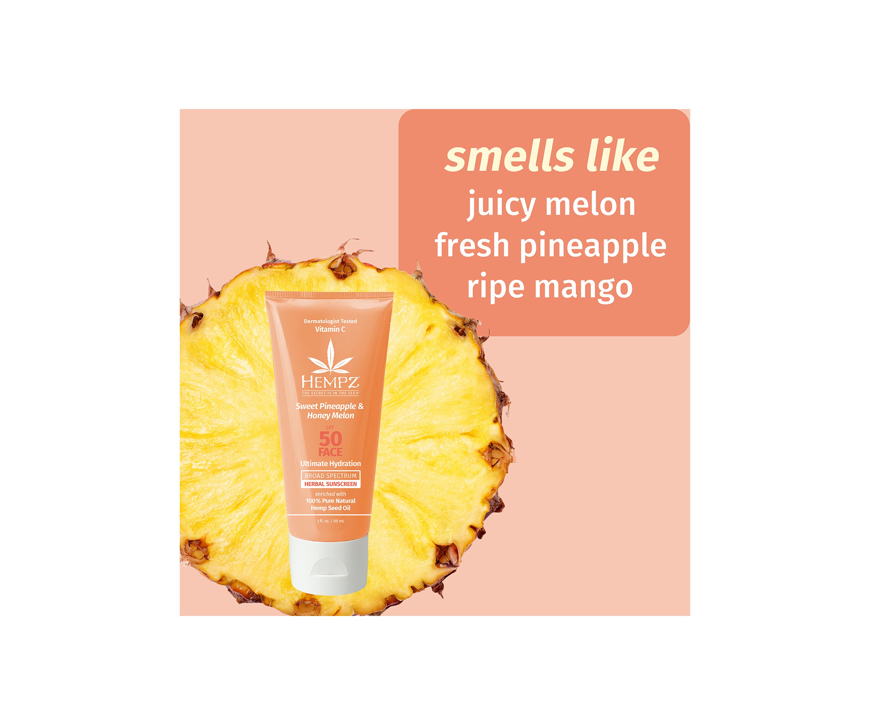 Sweet Pineapple & Honey Melon Herbal Facial Sunscreen SPF 50