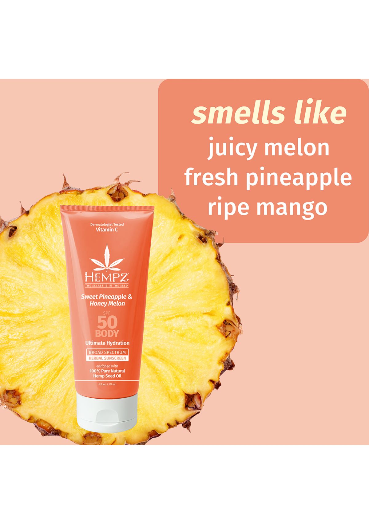 Sweet Pineapple & Honey Melon Herbal Body Sunscreen SPF 50