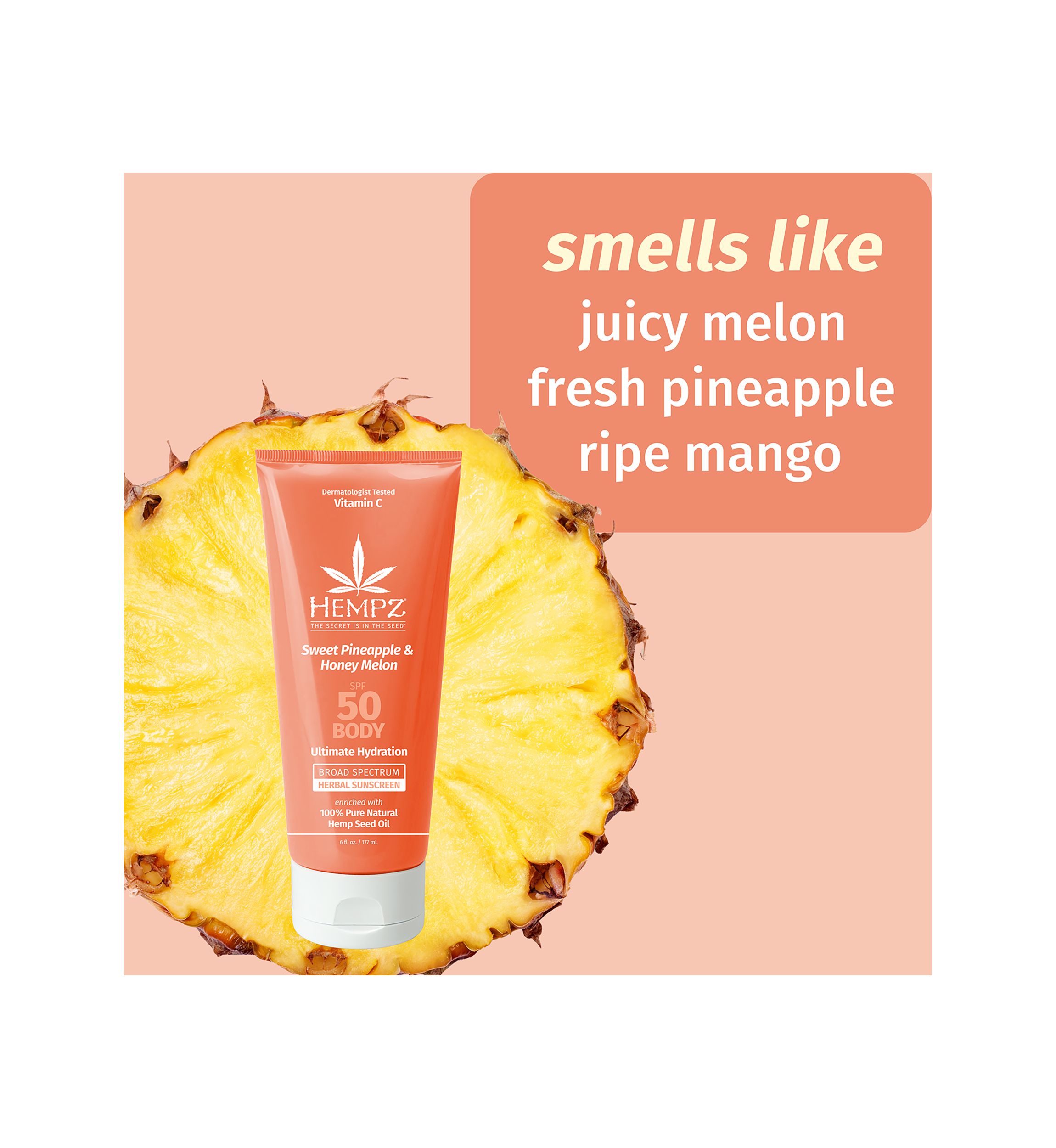 Sweet Pineapple & Honey Melon Herbal Body Sunscreen SPF 50
