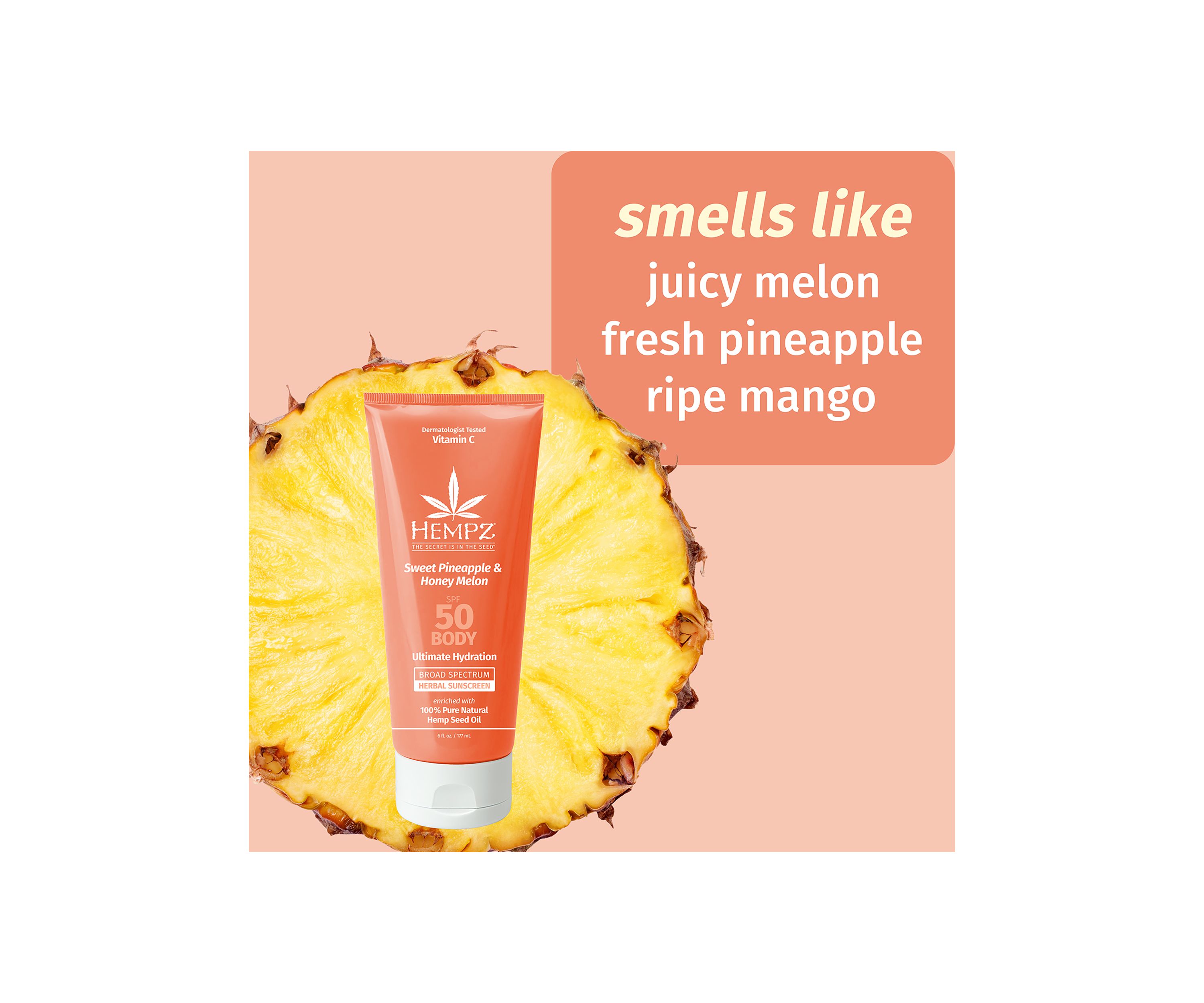 Sweet Pineapple & Honey Melon Herbal Body Sunscreen SPF 50