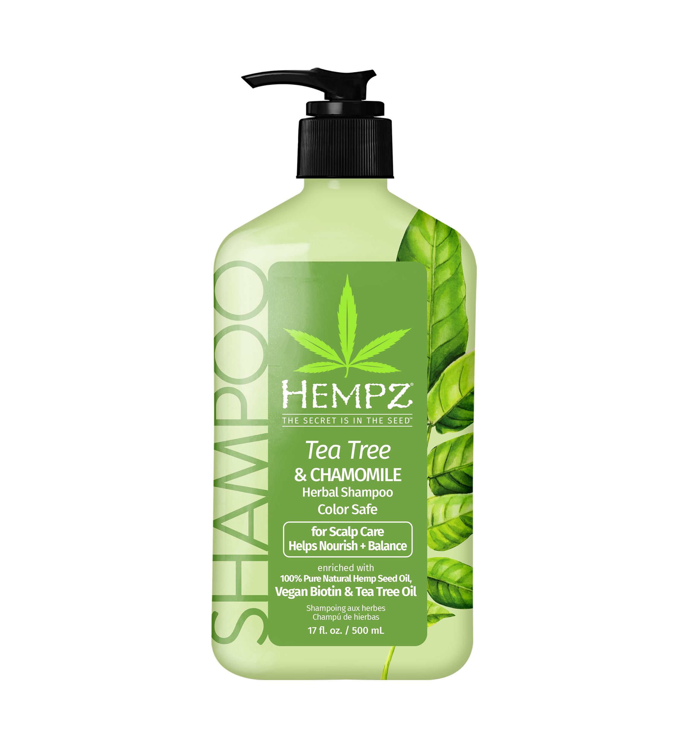 Tea Tree & Chamomile Herbal Shampoo with Vegan Biotin & Tea Tree Oil for Scalp Care