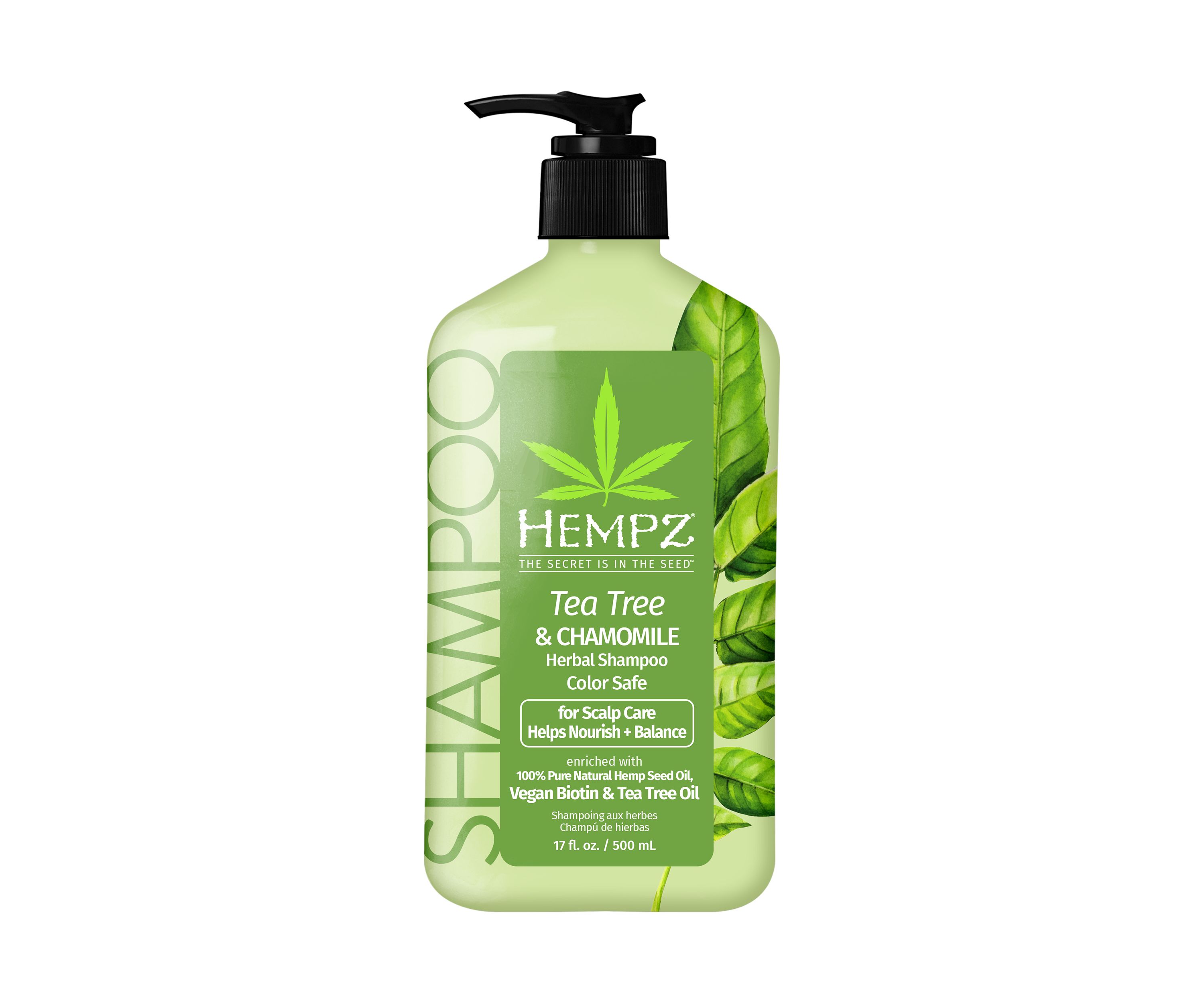 Tea Tree & Chamomile Herbal Shampoo with Vegan Biotin & Tea Tree Oil for Scalp Care