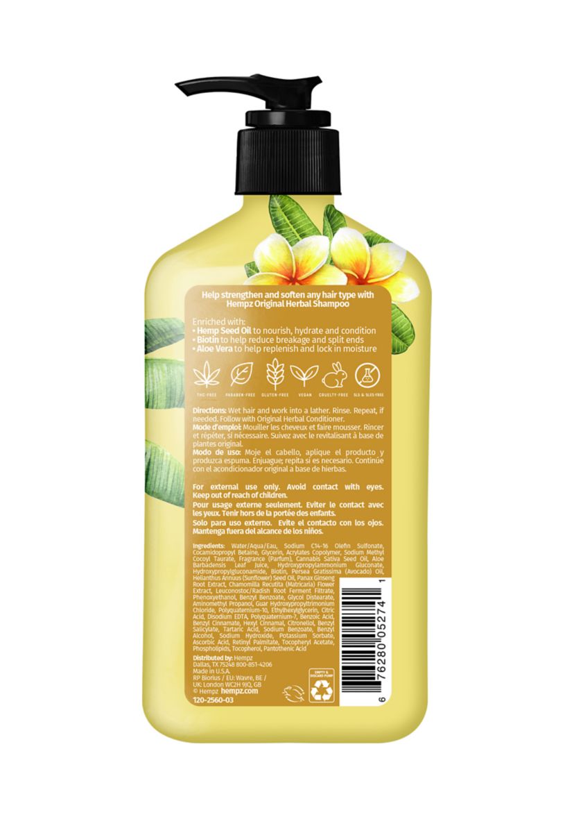 Original Floral Banana Herbal Shampoo with Vegan Biotin & Aloe Vera for All Hair Types