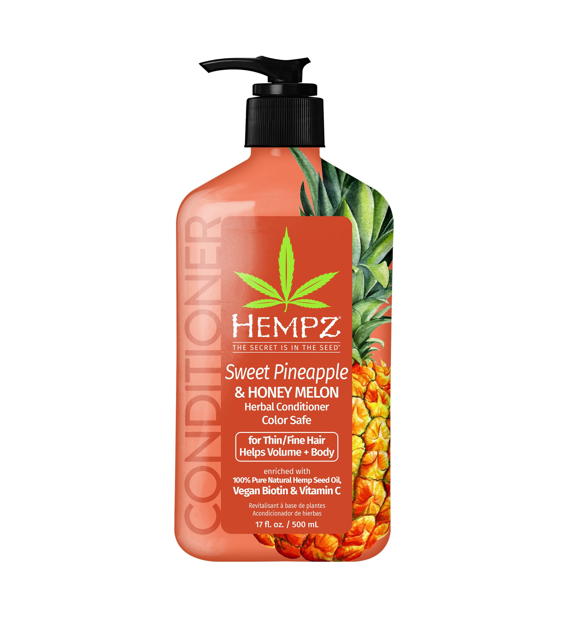 Sweet Pineapple & Honey Melon Herbal Conditioner with Vegan Biotin & Vitamin C for Thin/Fine Hair