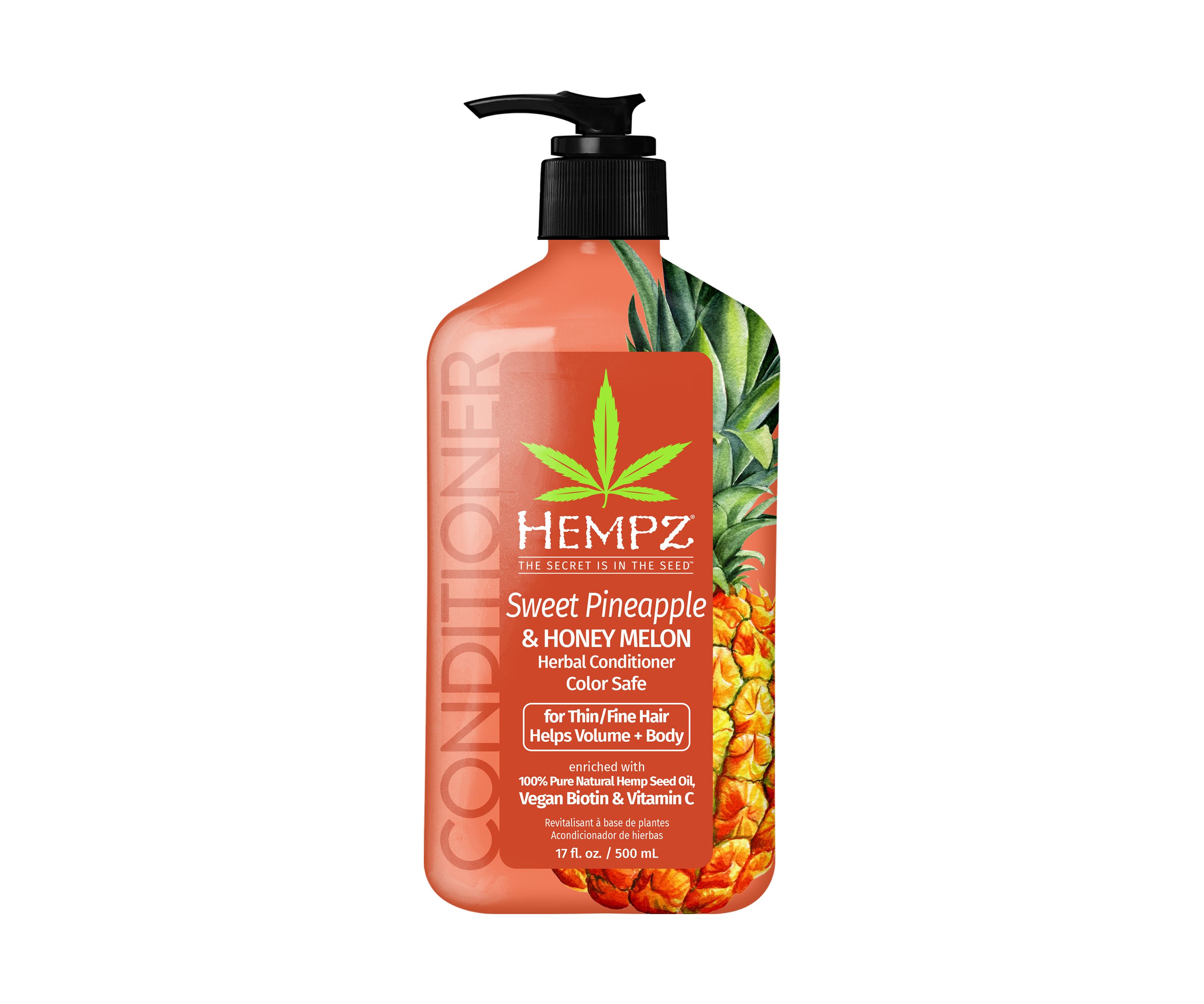 Sweet Pineapple & Honey Melon Herbal Conditioner with Vegan Biotin & Vitamin C for Thin/Fine Hair