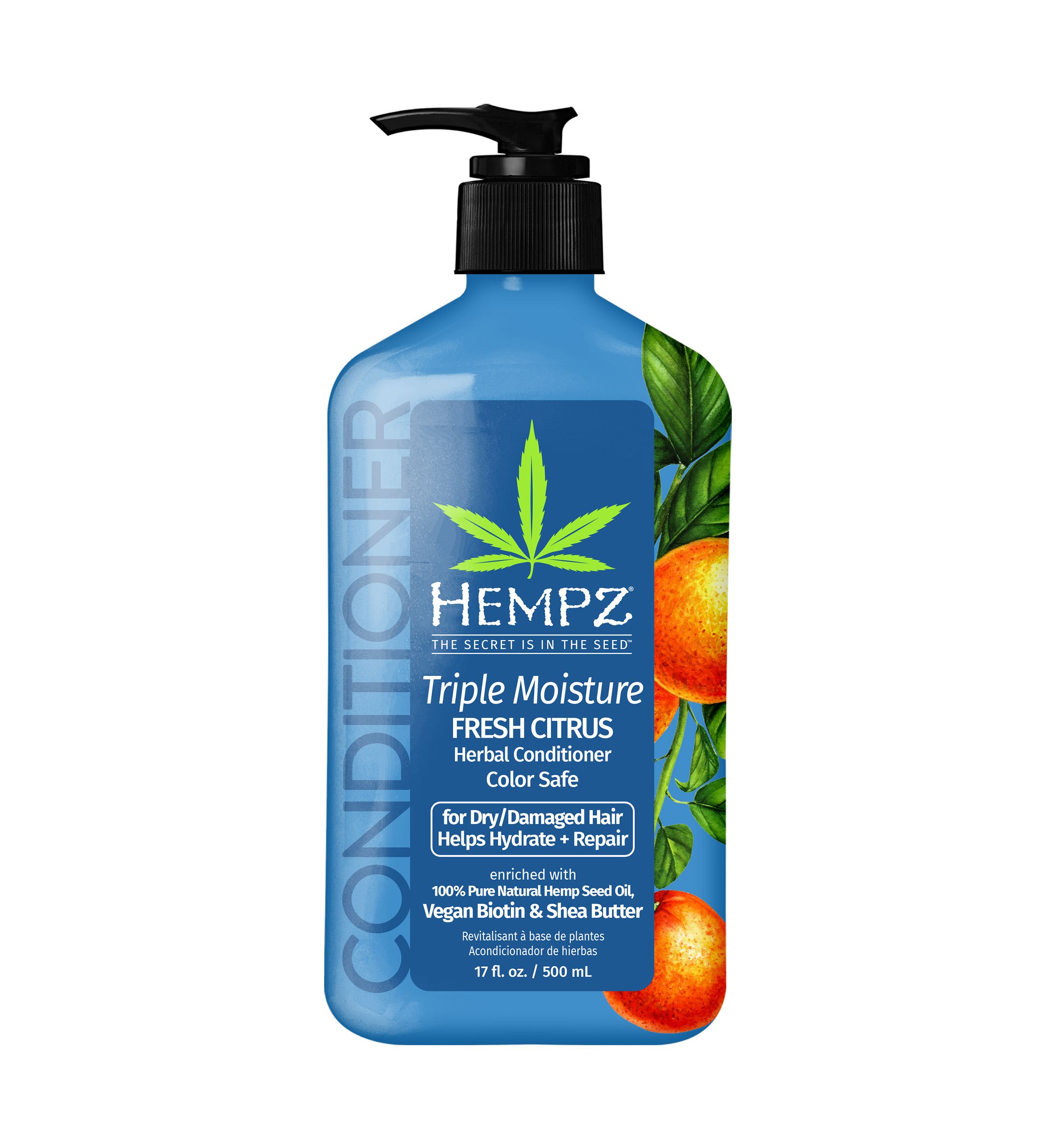 Triple Moisture Fresh Citrus Herbal Conditioner with Vegan Biotin & Shea Butter for Dry/Damaged Hair