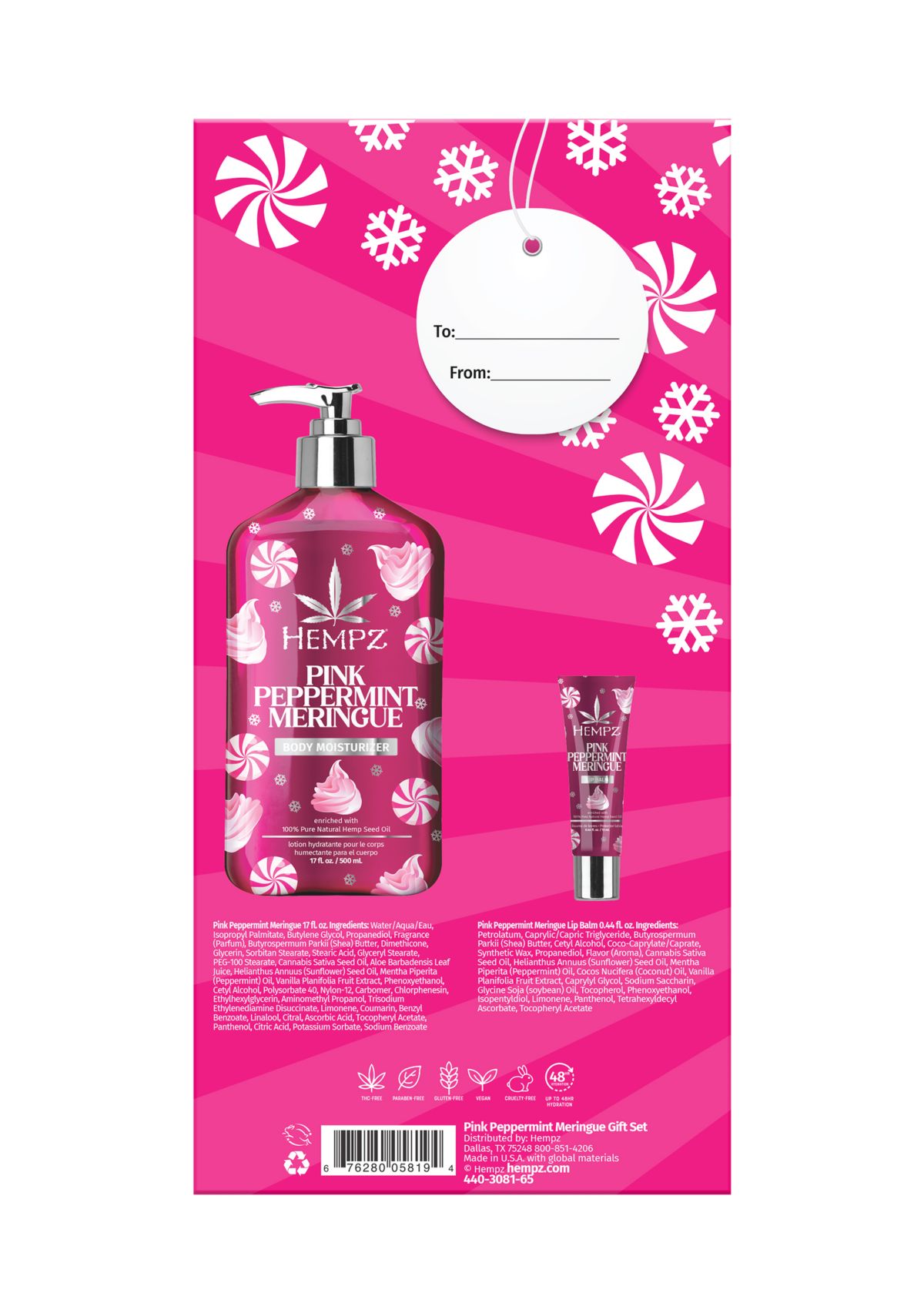 Festive Mint Hydration - Pink Peppermint Meringue Gift Set