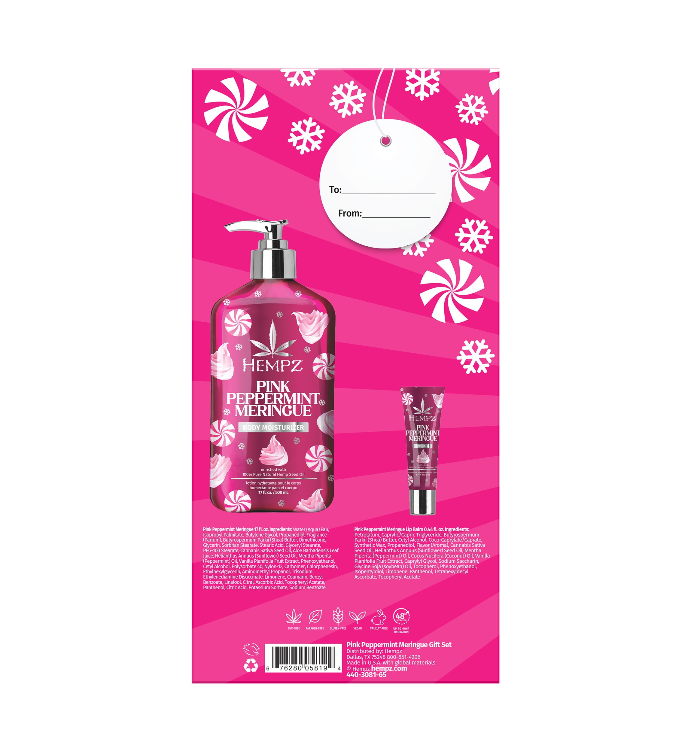 Festive Mint Hydration - Pink Peppermint Meringue Gift Set