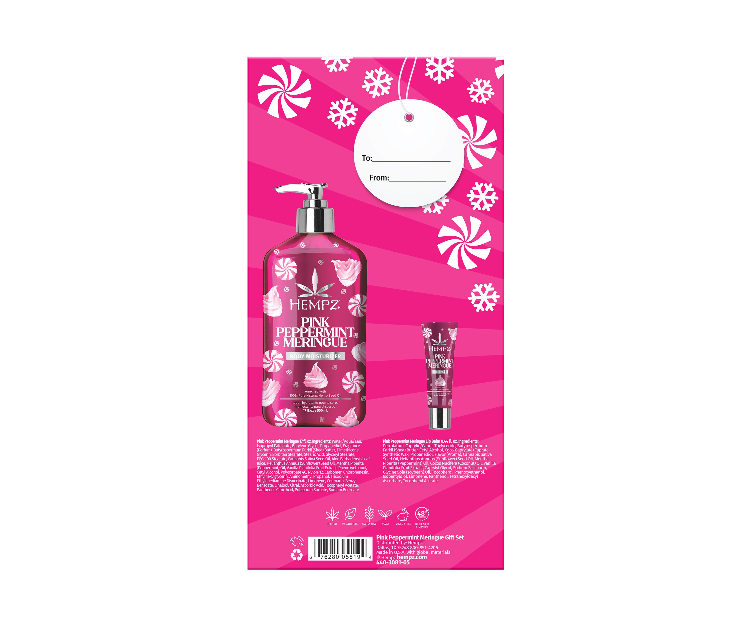 Festive Mint Hydration - Pink Peppermint Meringue Gift Set