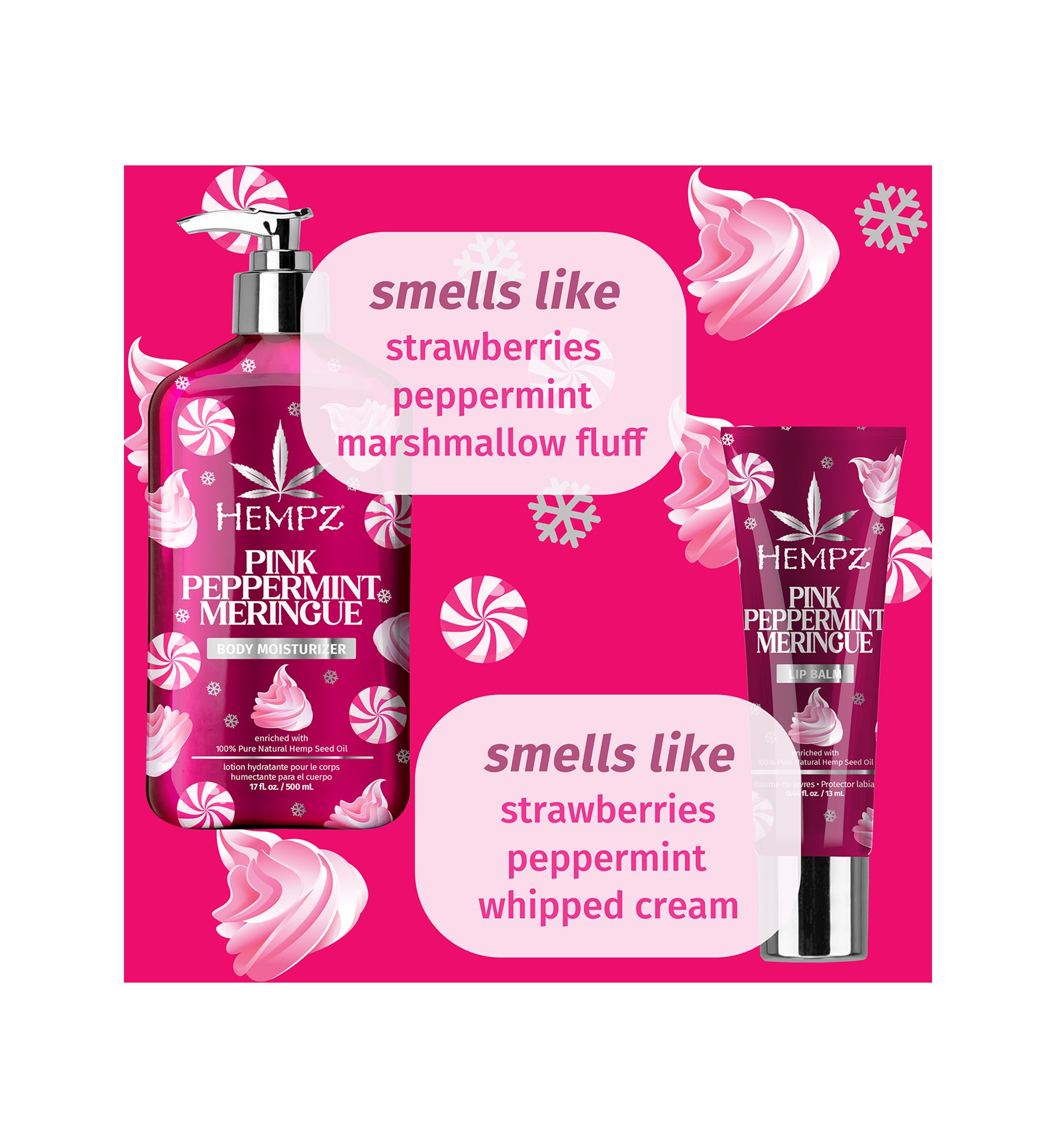Festive Mint Hydration - Pink Peppermint Meringue Gift Set