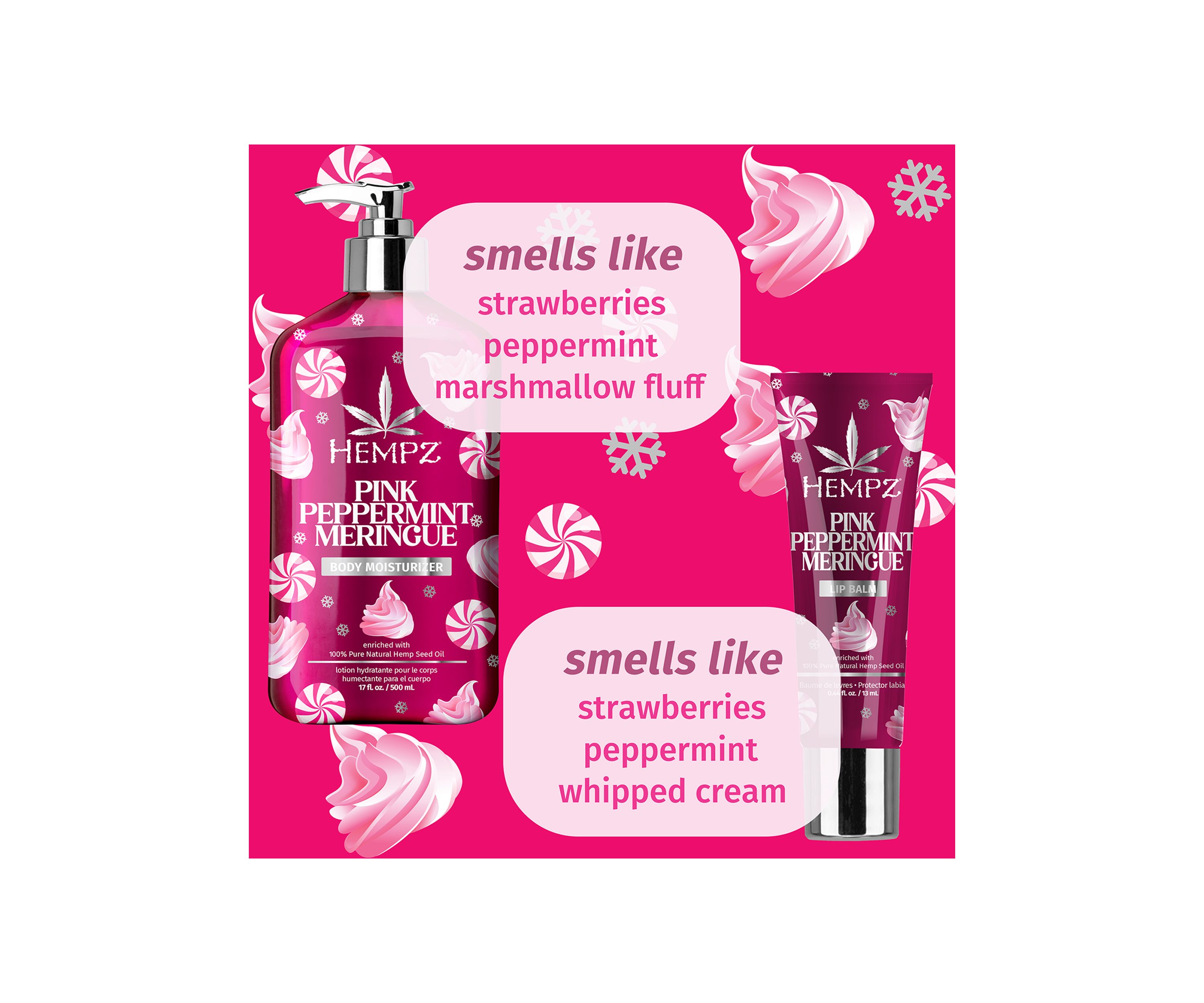 Festive Mint Hydration - Pink Peppermint Meringue Gift Set