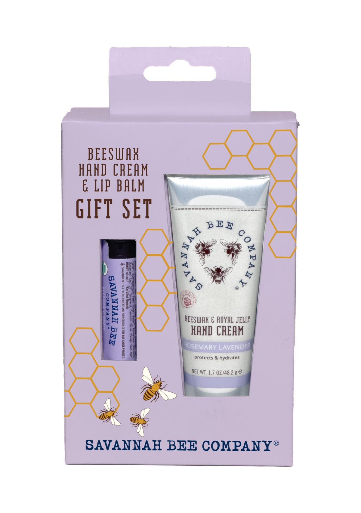 Beeswax Hand Cream & Lip Balm Gift Set - Rosemary Lavender