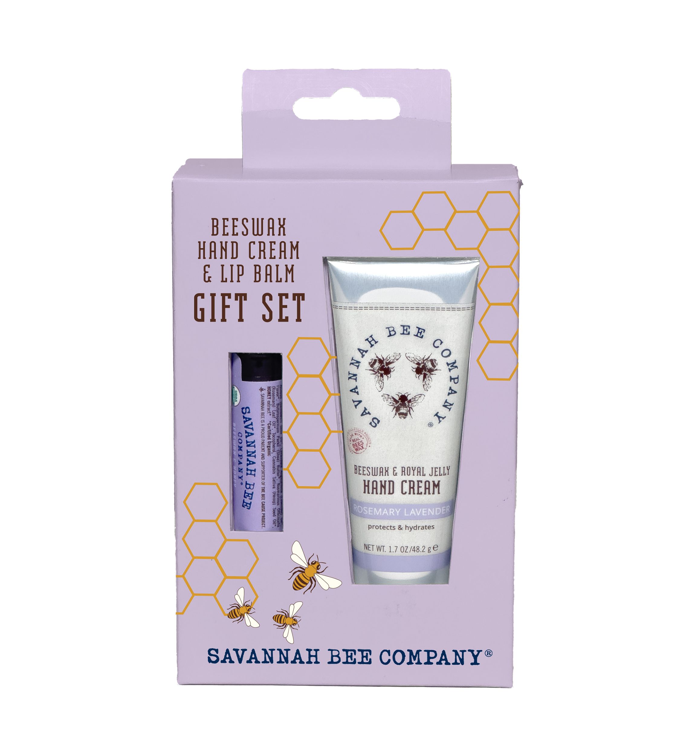 Beeswax Hand Cream & Lip Balm Gift Set - Rosemary Lavender