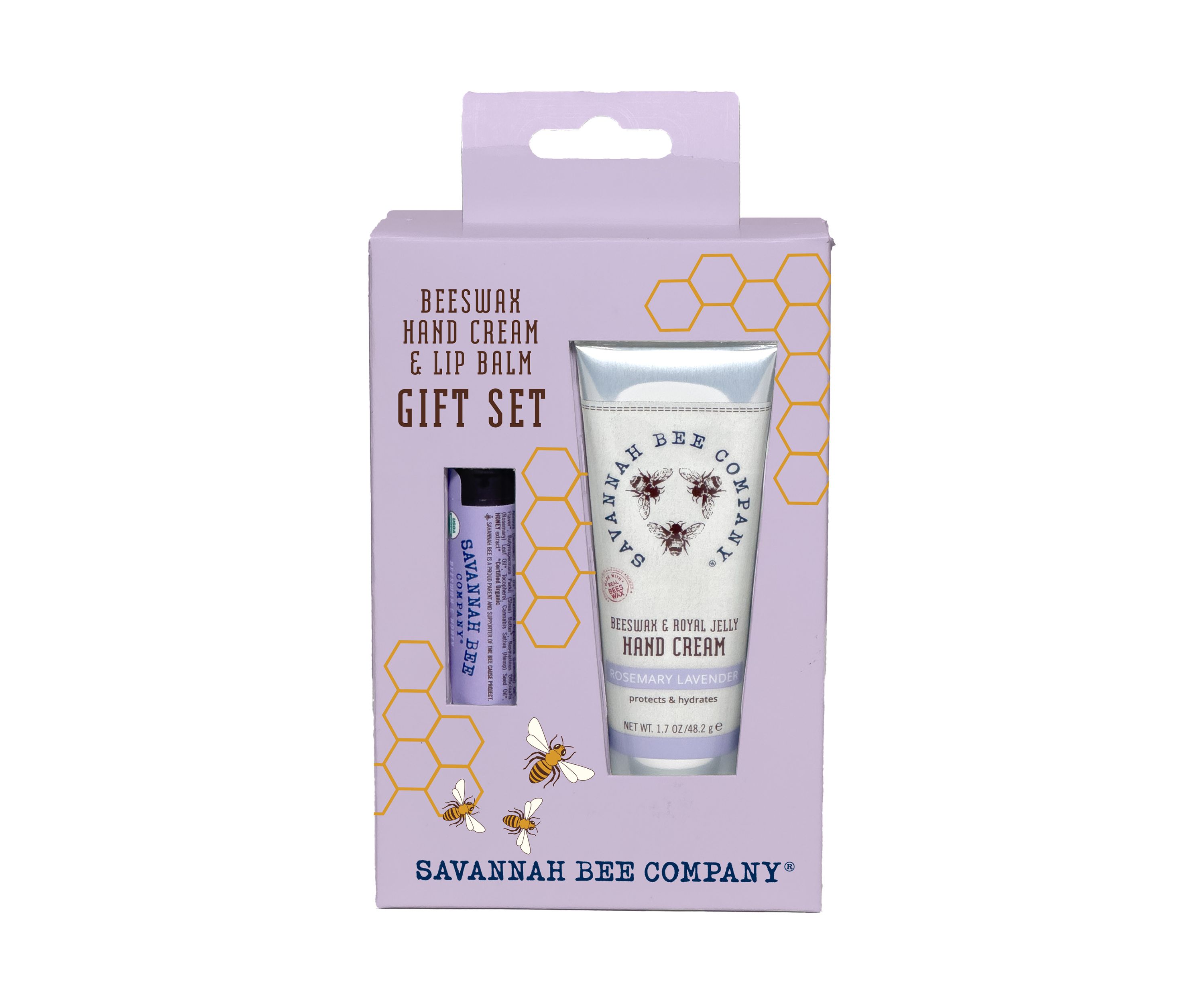 Beeswax Hand Cream & Lip Balm Gift Set - Rosemary Lavender