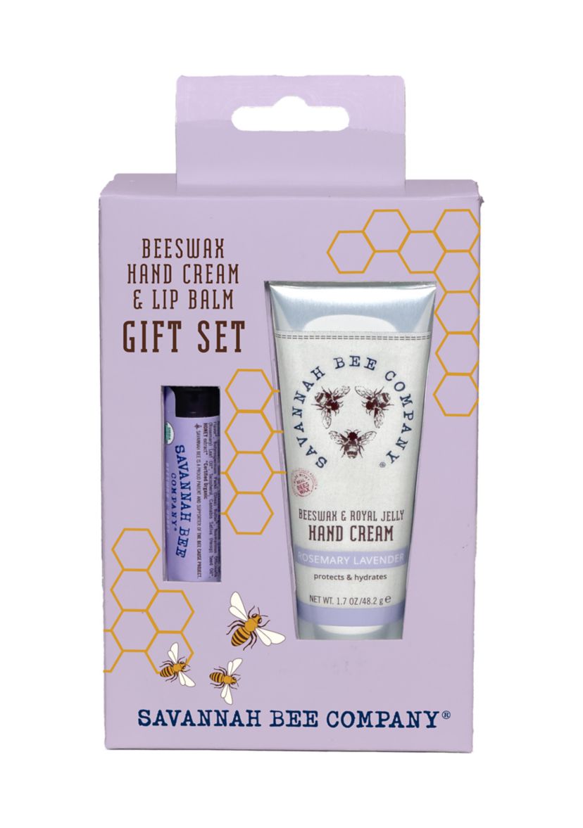 Beeswax Hand Cream & Lip Balm Gift Set - Rosemary Lavender