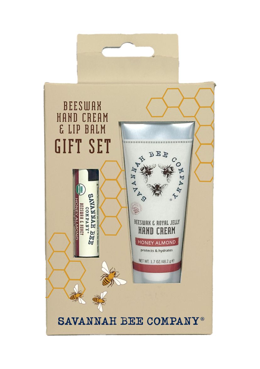 Beeswax Hand Cream & Lip Balm Gift Set - Honey Almond
