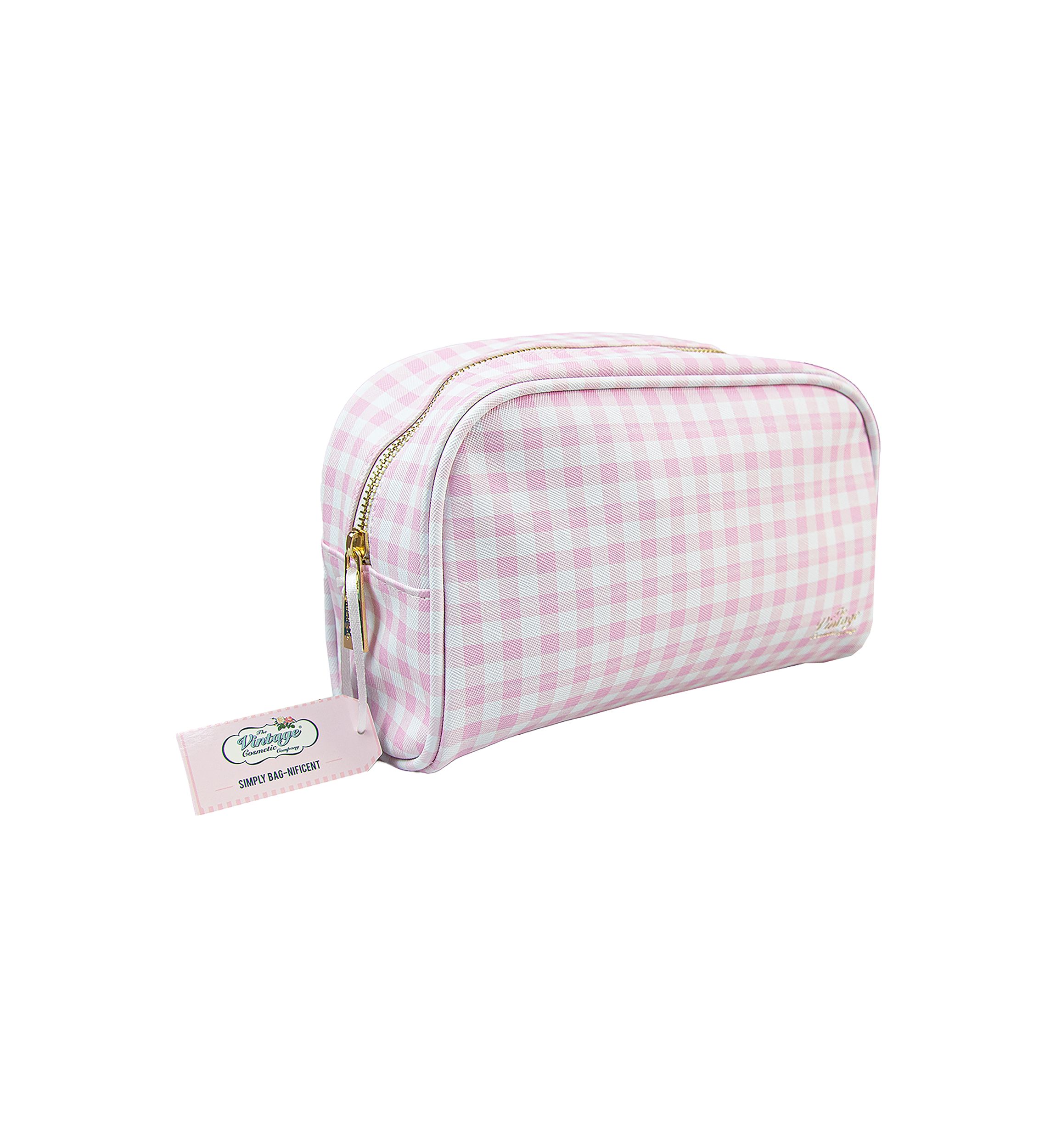 Gingham Cosmetics Bag 