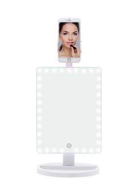 LED Mirror + Phone Holder