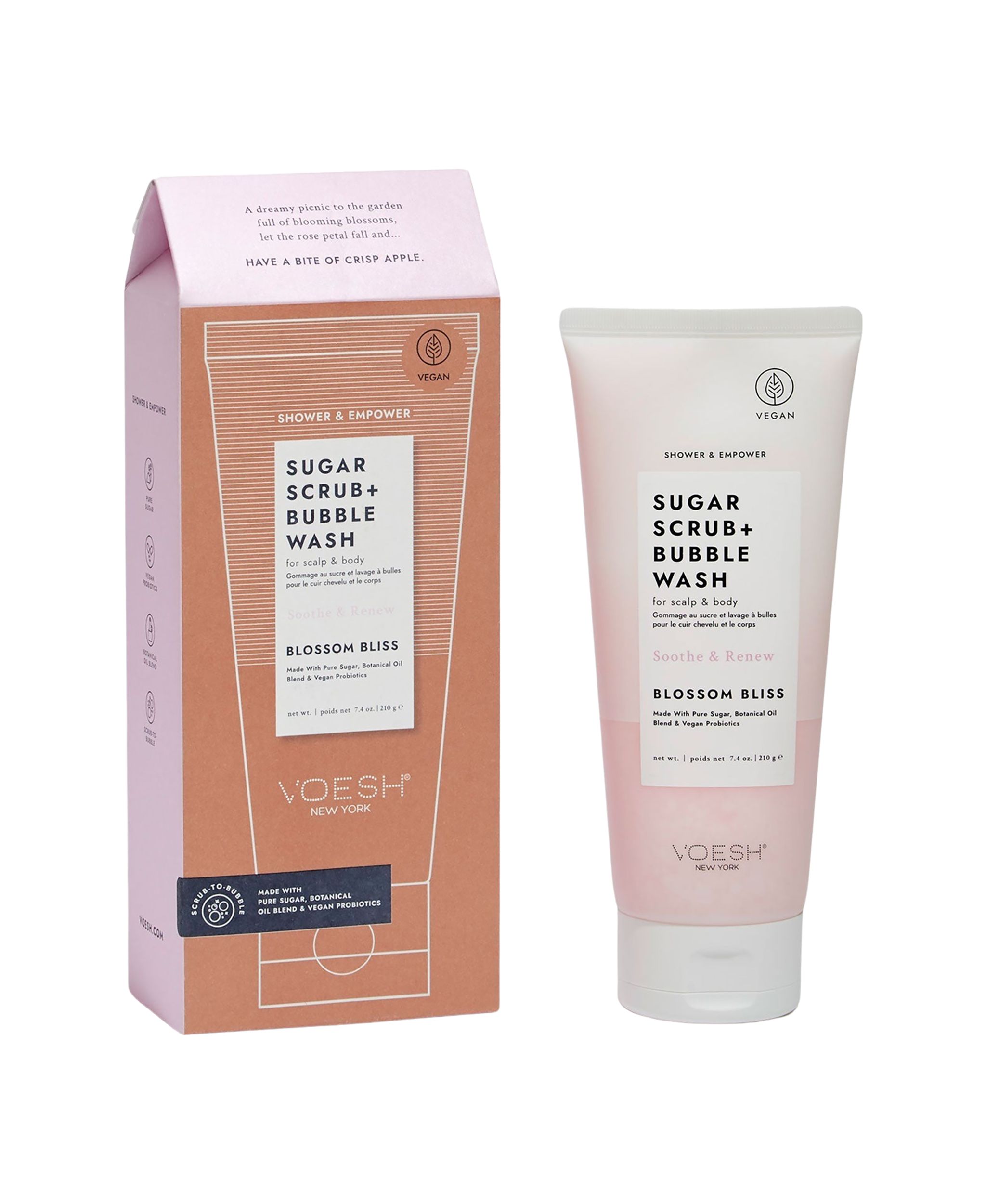 Voesh Sugar Scrub and Bubble Wash Blossom Bliss