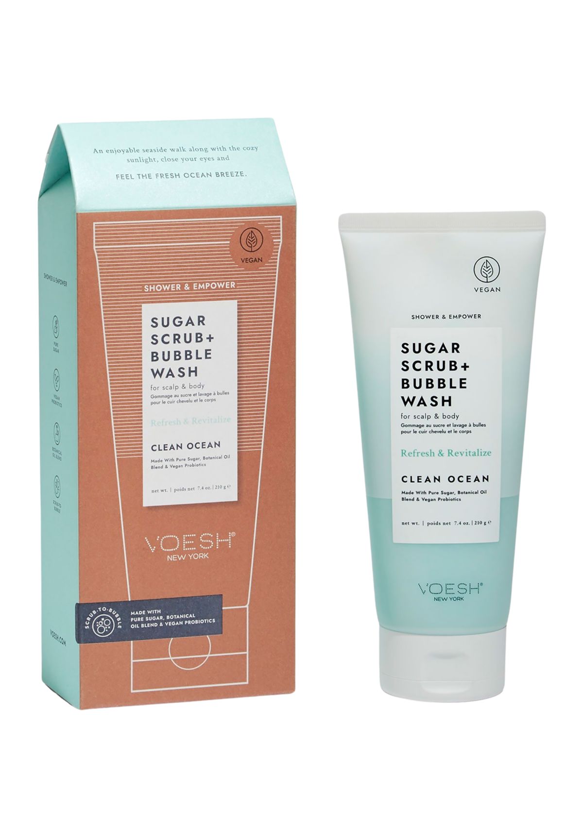 Sugar Scrub and Bubble Wash Clean Ocean