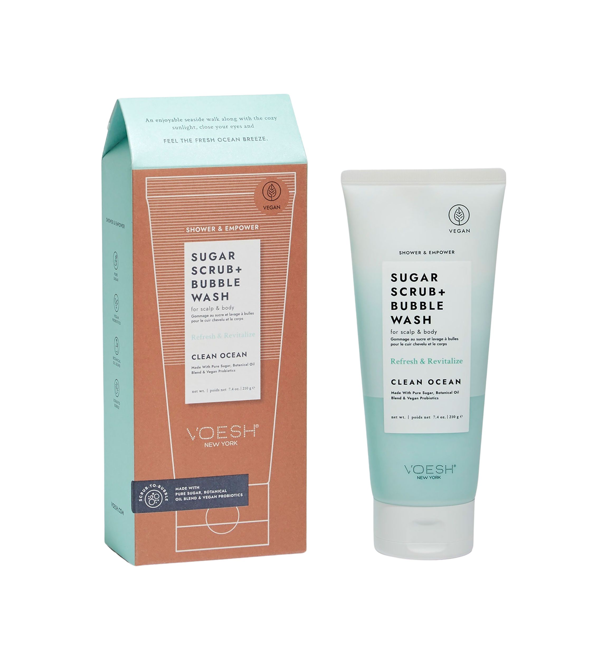 Sugar Scrub and Bubble Wash Clean Ocean