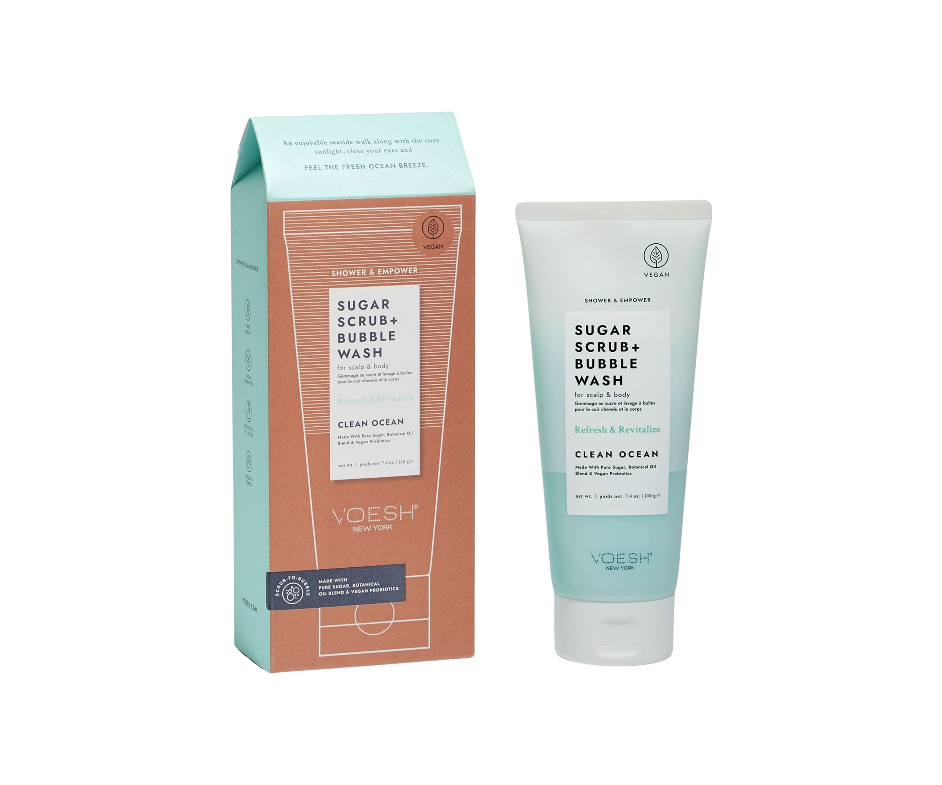 Sugar Scrub and Bubble Wash Clean Ocean