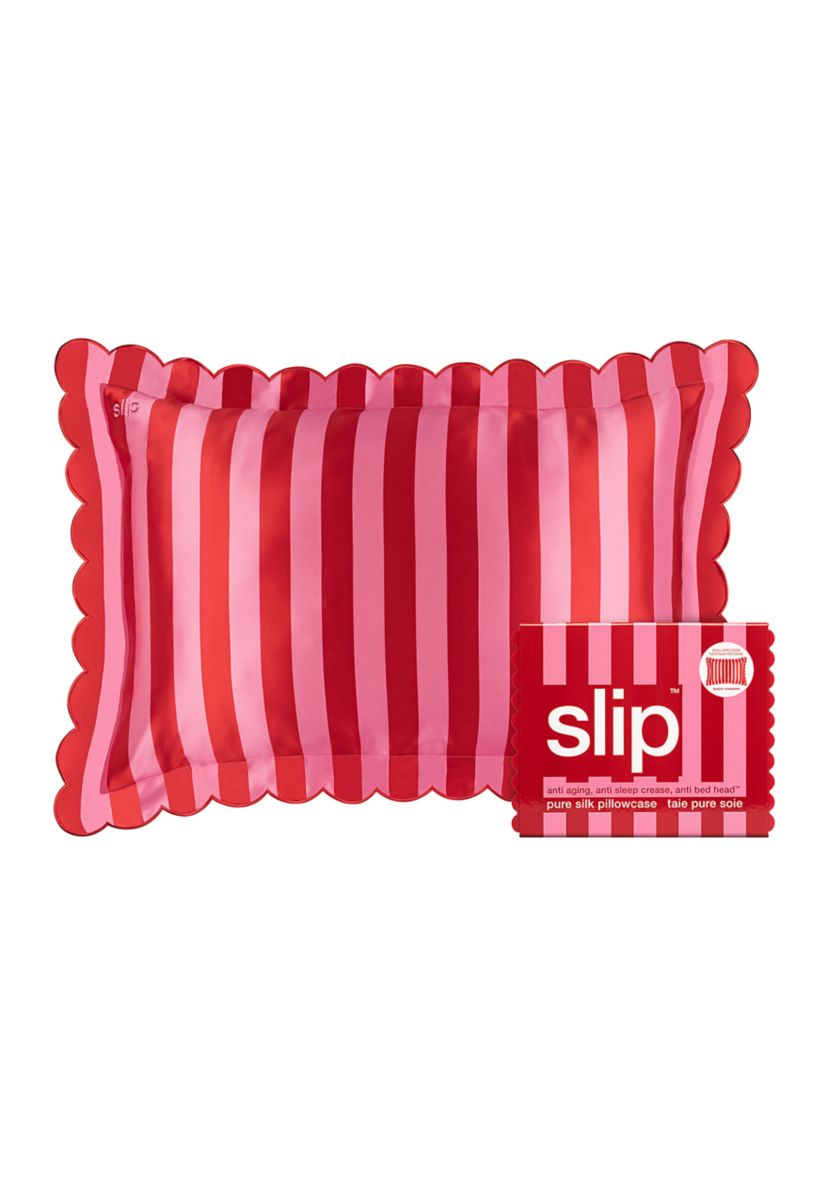 Pure Silk Queen Pillowcase with Scalloped Edge