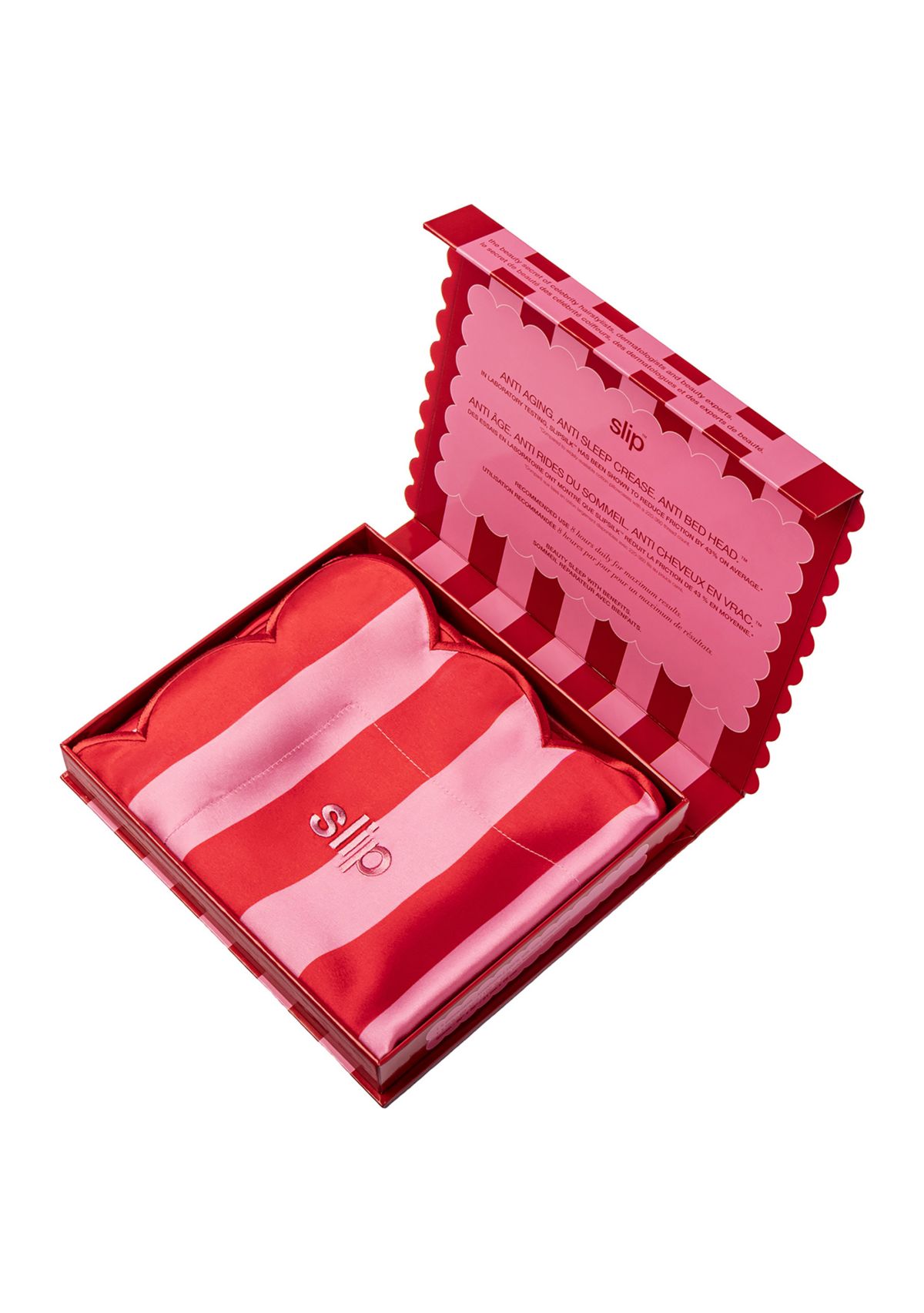 Pure Silk Queen Pillowcase with Scalloped Edge