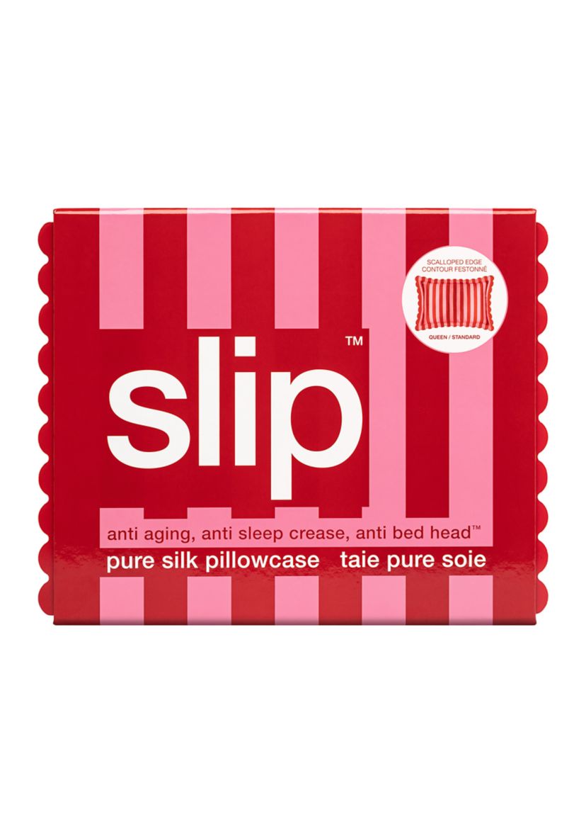 Pure Silk Queen Pillowcase with Scalloped Edge