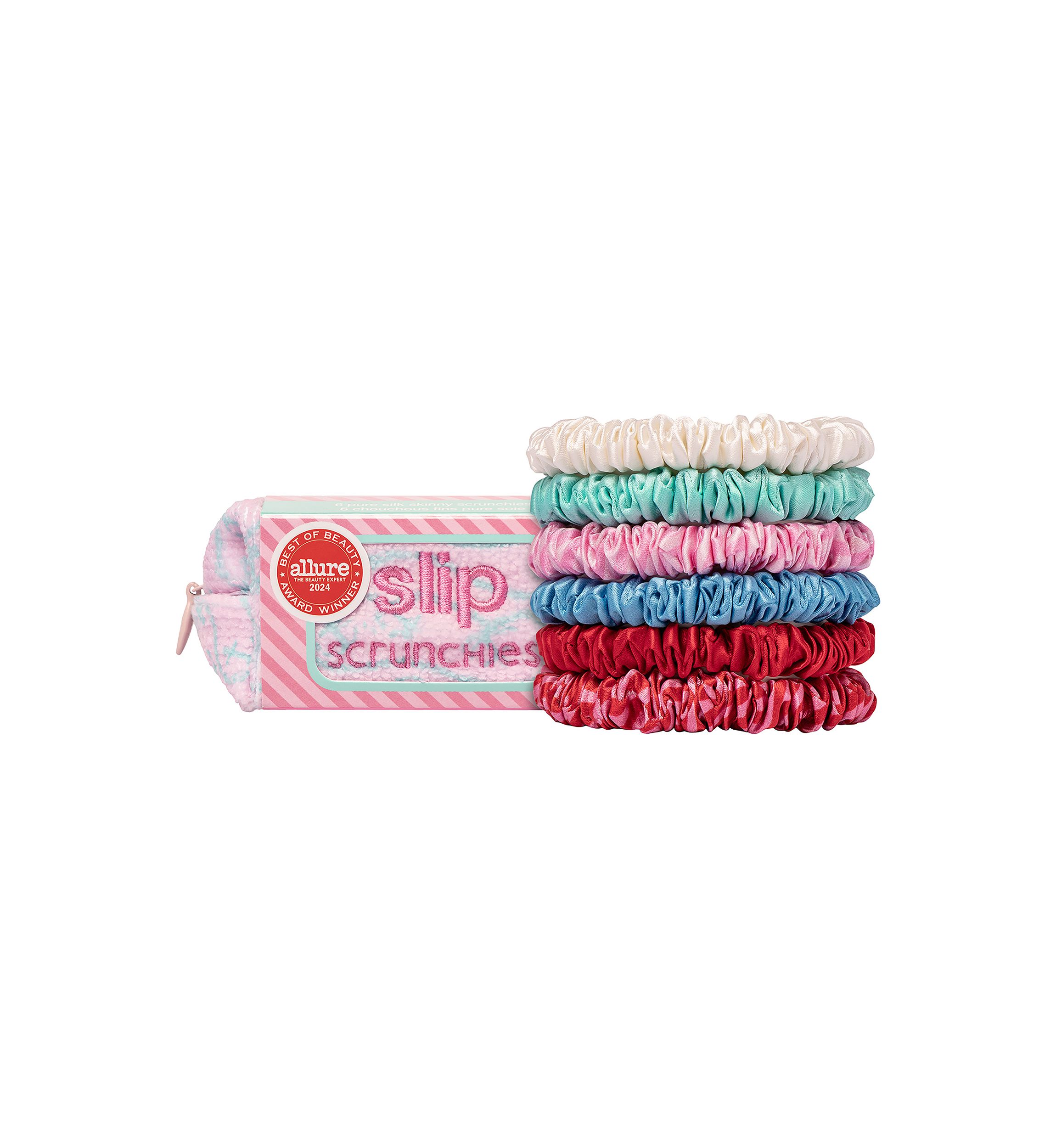 Pure Silk Skinny Scrunchies with Complimentary Pouch