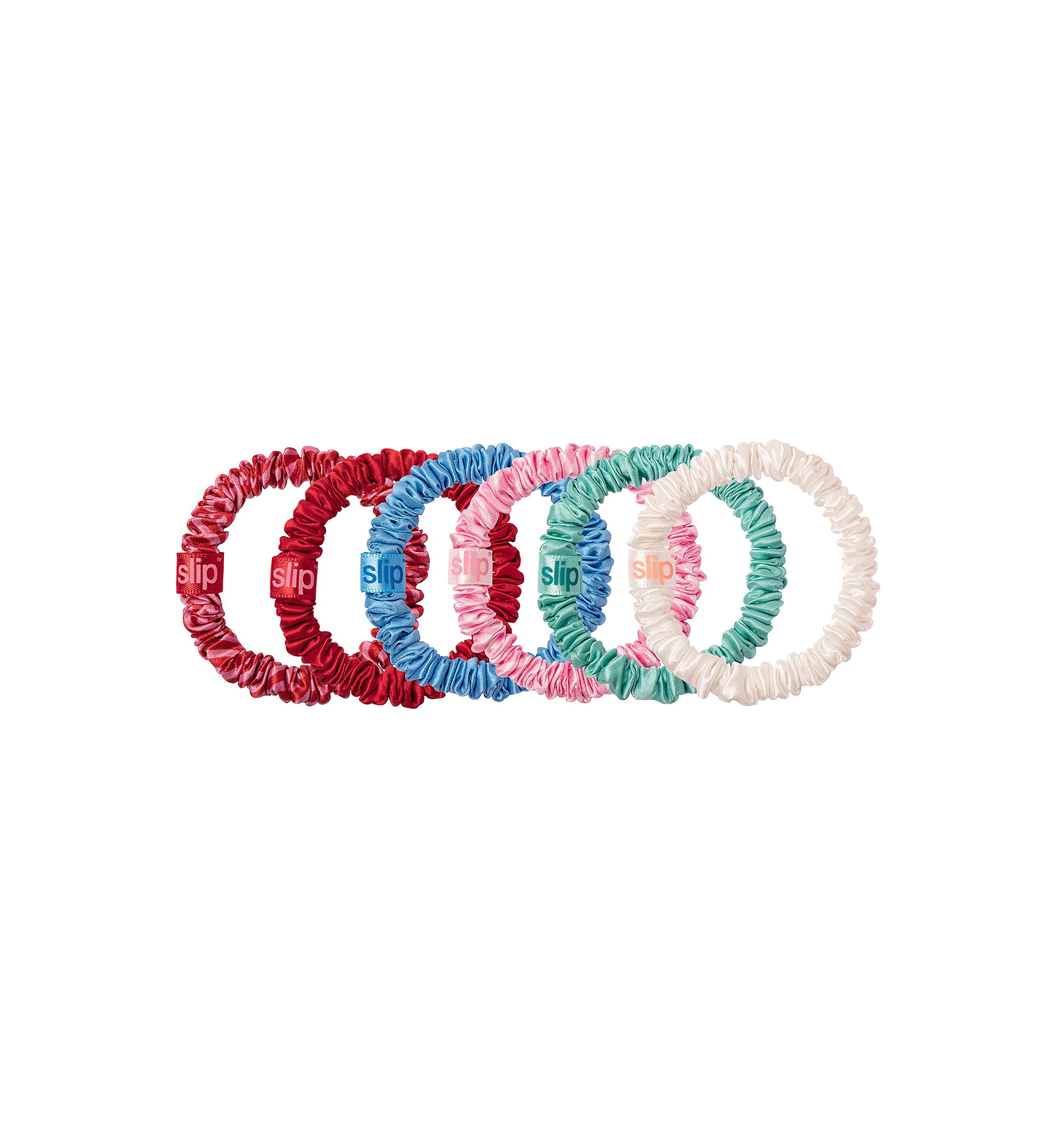 Pure Silk Skinny Scrunchies with Complimentary Pouch