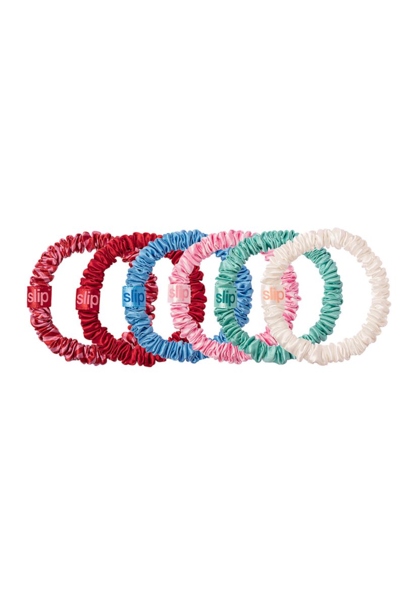 Pure Silk Skinny Scrunchies with Complimentary Pouch