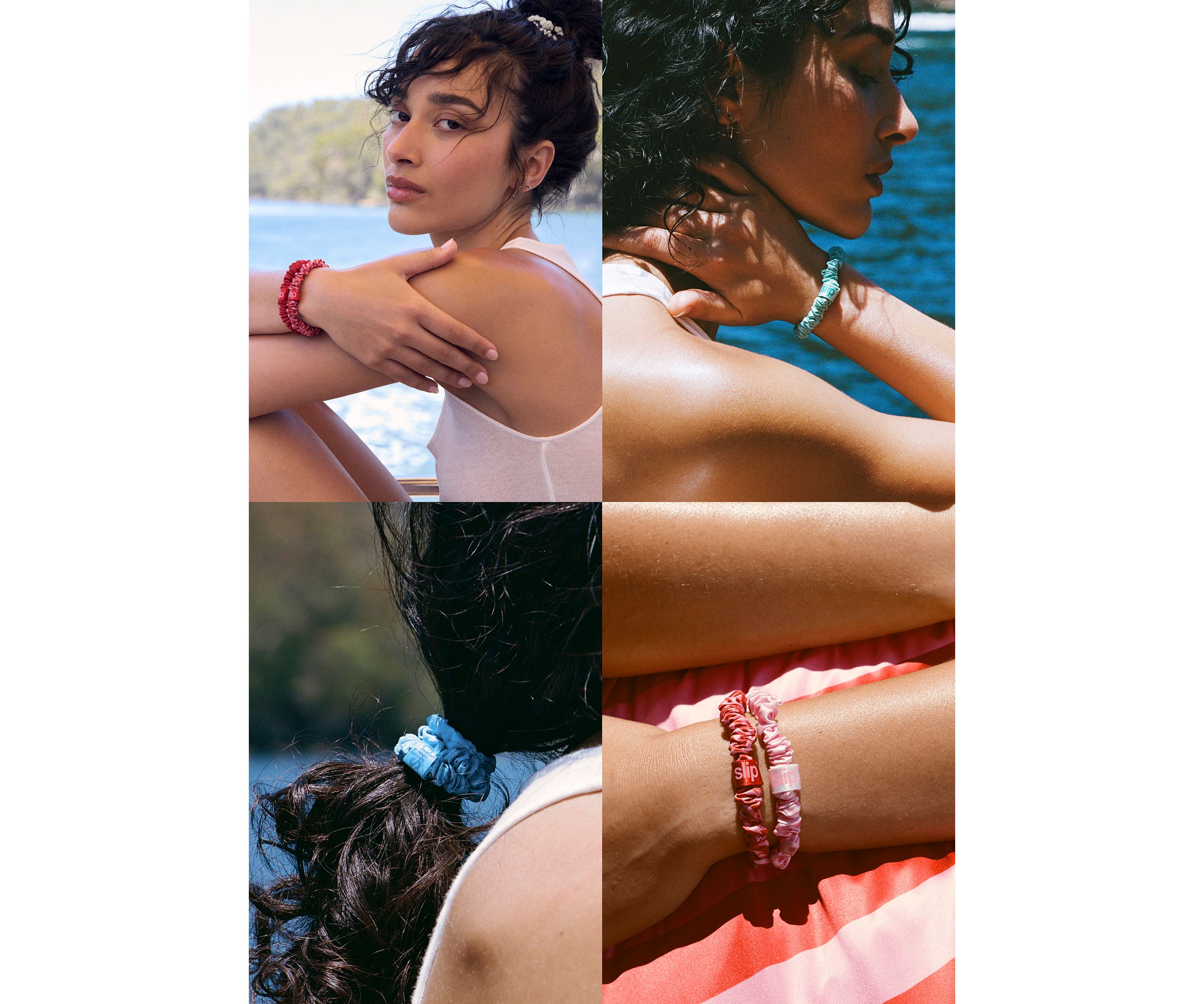 Pure Silk Skinny Scrunchies with Complimentary Pouch