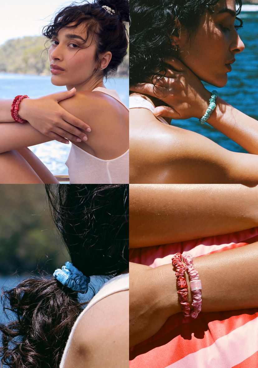Pure Silk Skinny Scrunchies with Complimentary Pouch