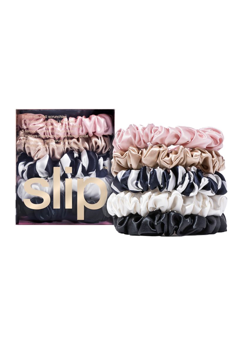 Pure Silk Midi Scrunchies - Multi