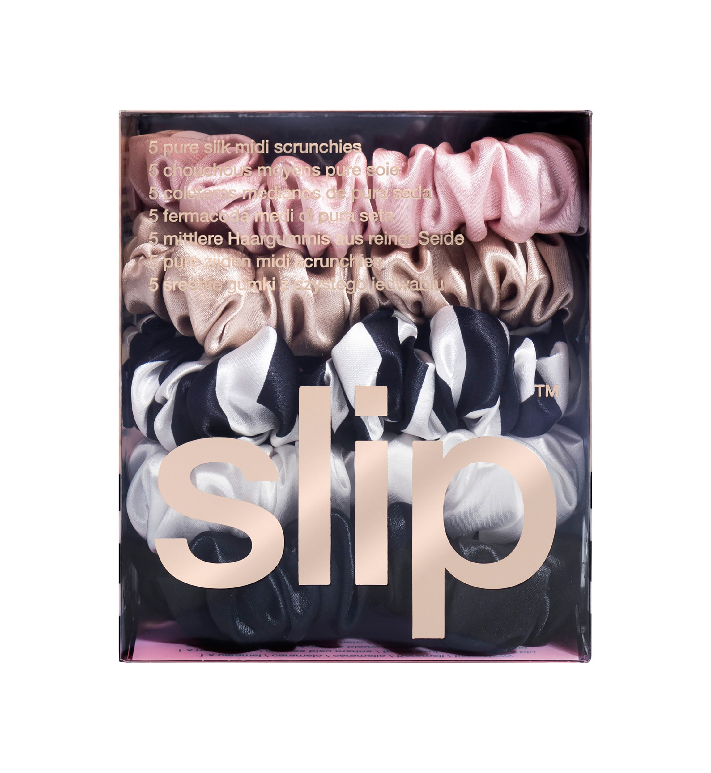 Pure Silk Midi Scrunchies - Multi