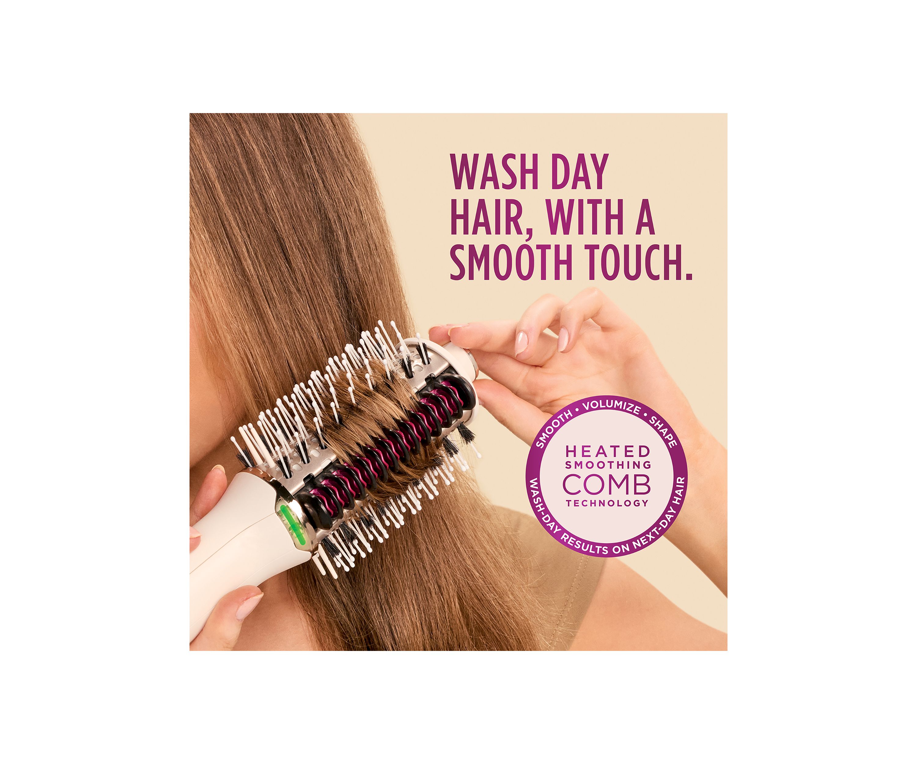 SmoothStyle™ Heated Comb & Blow Dryer Brush With Storage Bag