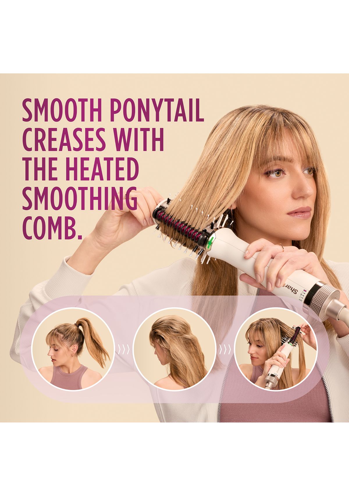 SmoothStyle™ Heated Comb & Blow Dryer Brush With Storage Bag