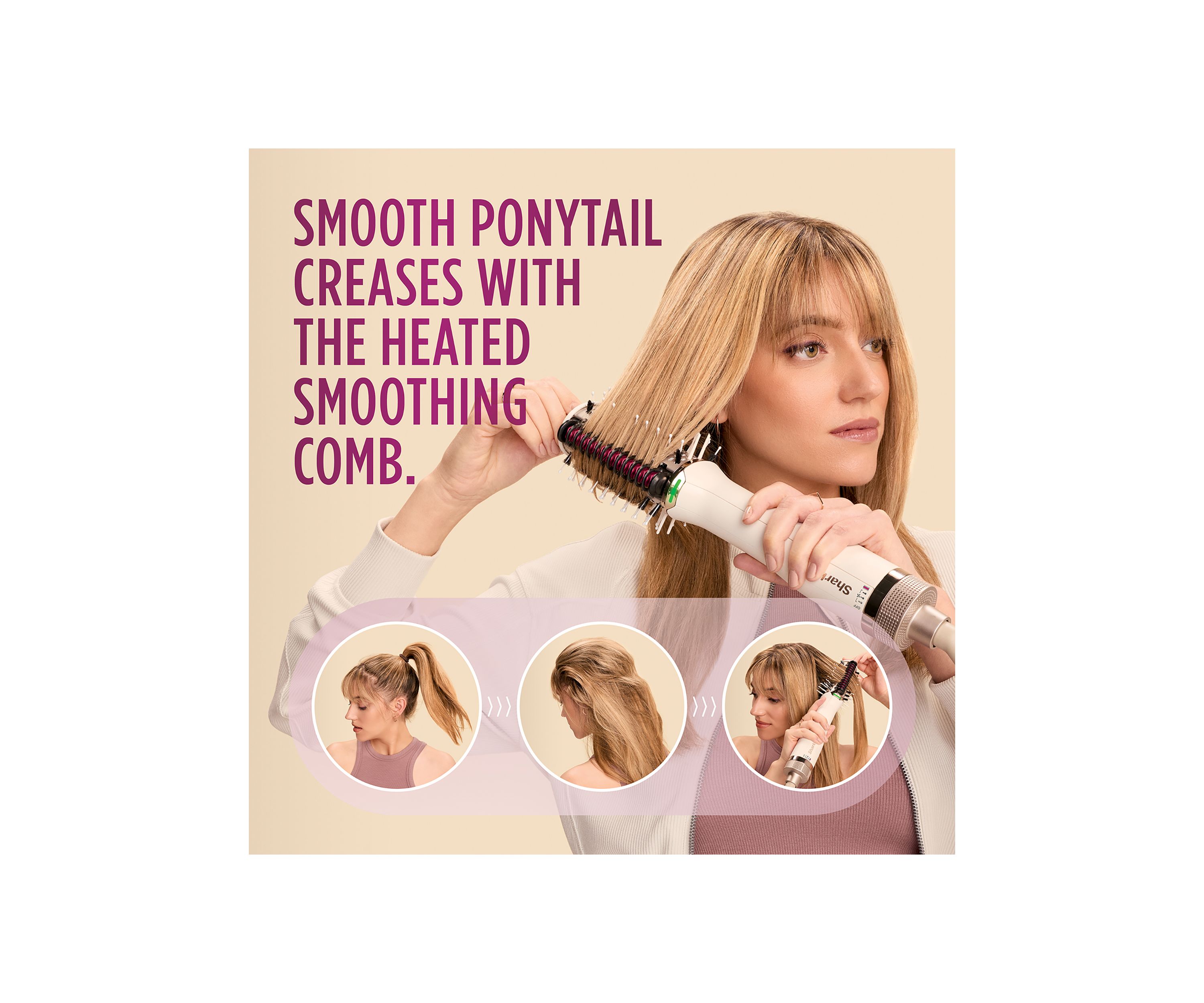 SmoothStyle™ Heated Comb & Blow Dryer Brush With Storage Bag