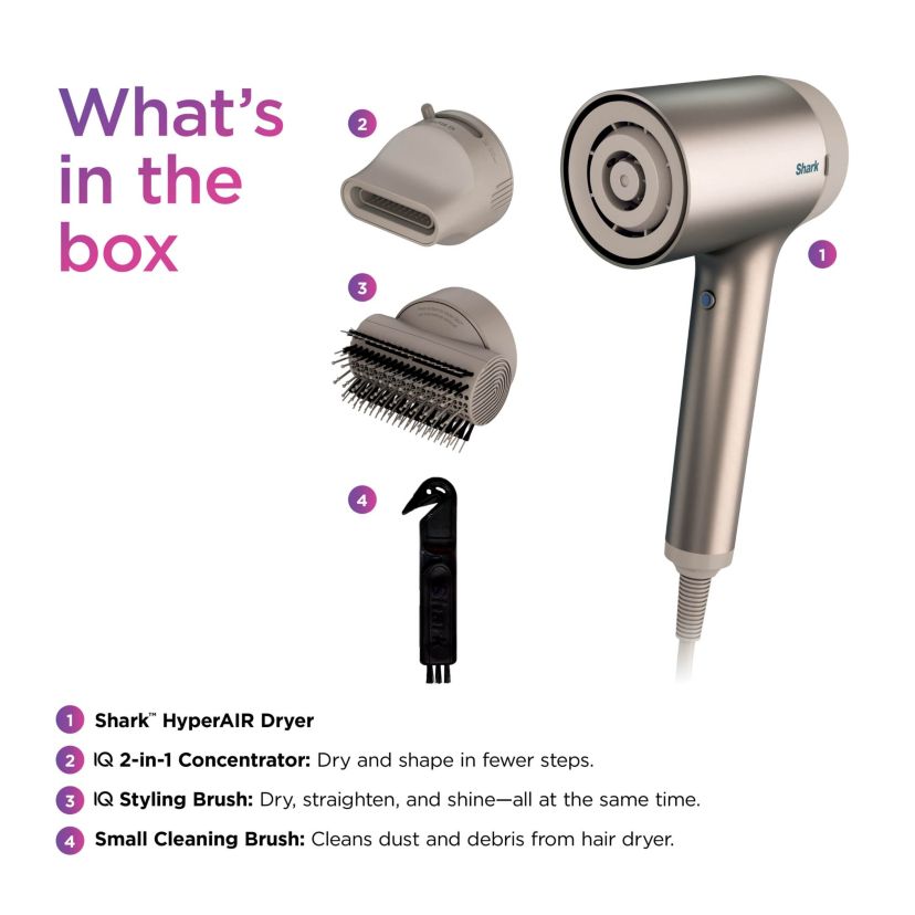 HyperAIRionic Fast-Drying Hair Blow Dryer, Stone